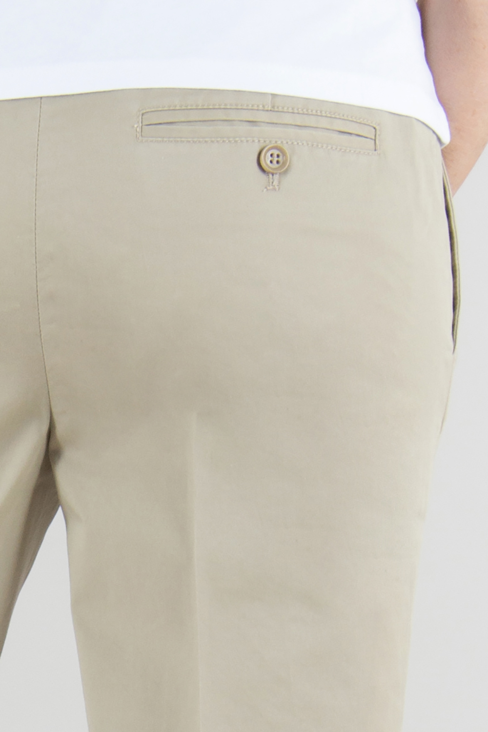 ASPESI Slim Fit Stretch Cotton Twill Trousers 