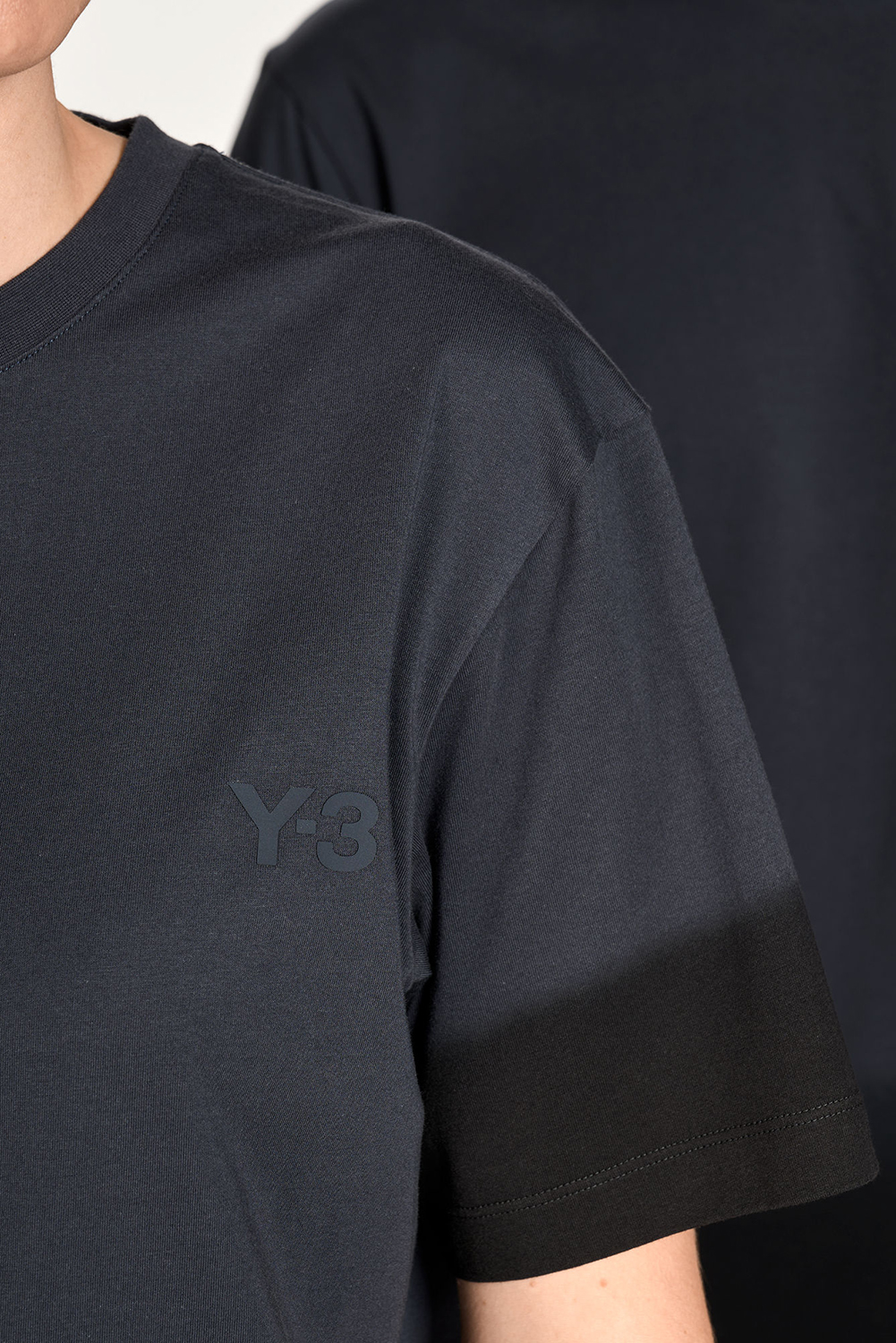 Y-3 Regular Fit Dip Effect Cotton Jersey T-Shirt