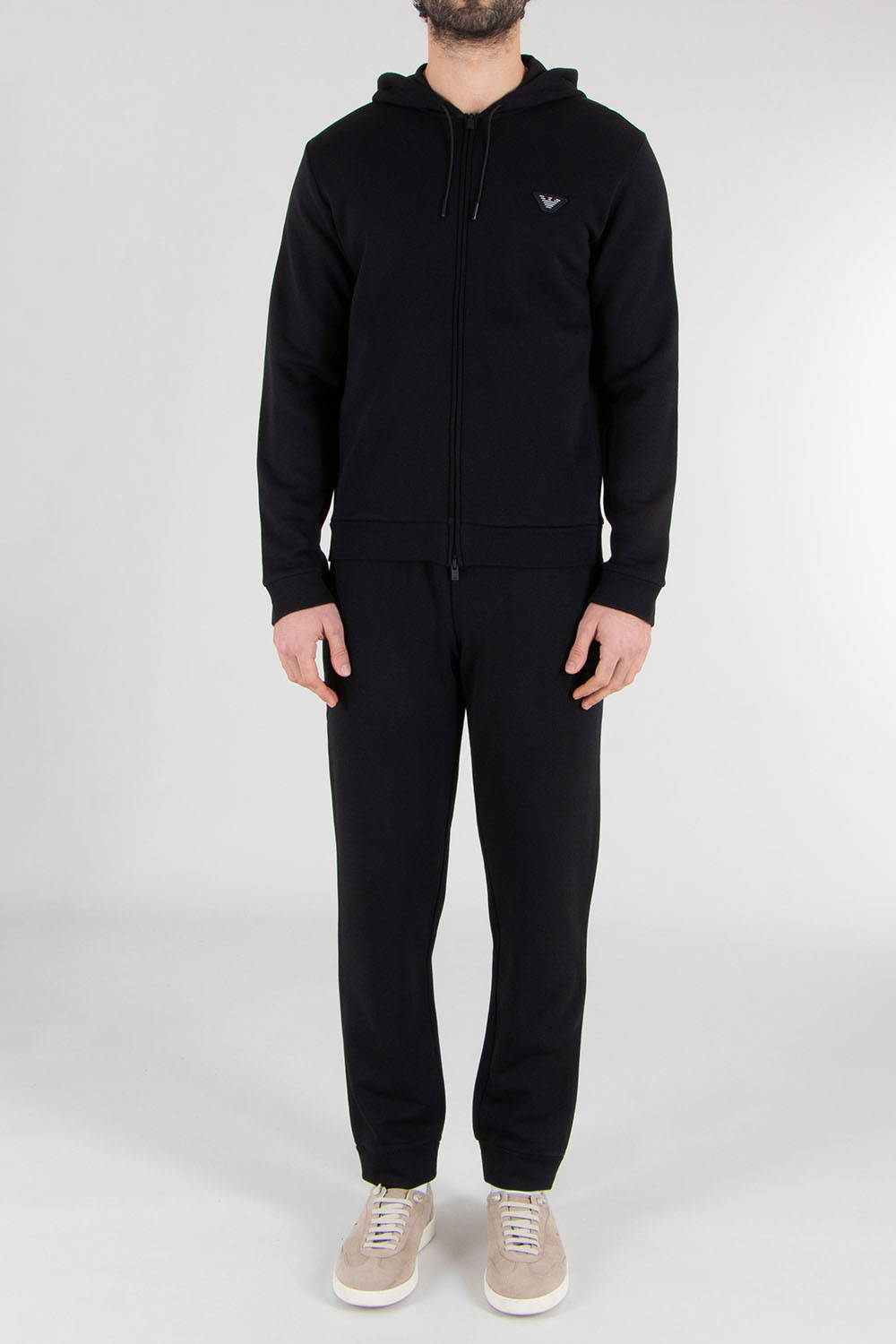 EMPORIO ARMANI Relaxed Fit Cotton-Modal French Terry Loungewear Sweatpants