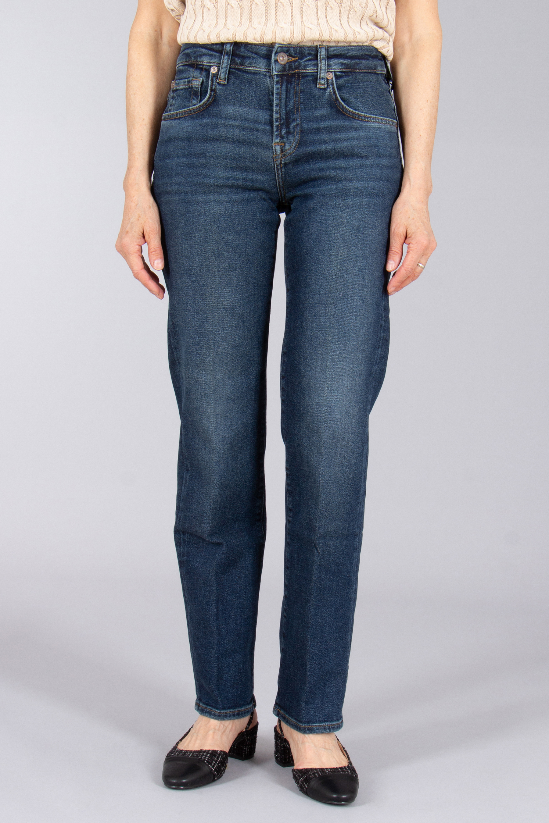7 FOR ALL MANKIND Luxe Vintage Denim Jeans Calie Straight