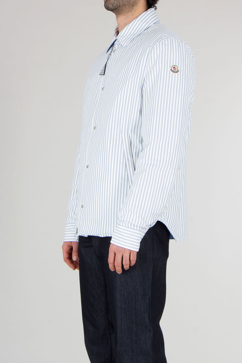 MONCLER Crescent Boxy Fit Reversible Down Shirt Jacket