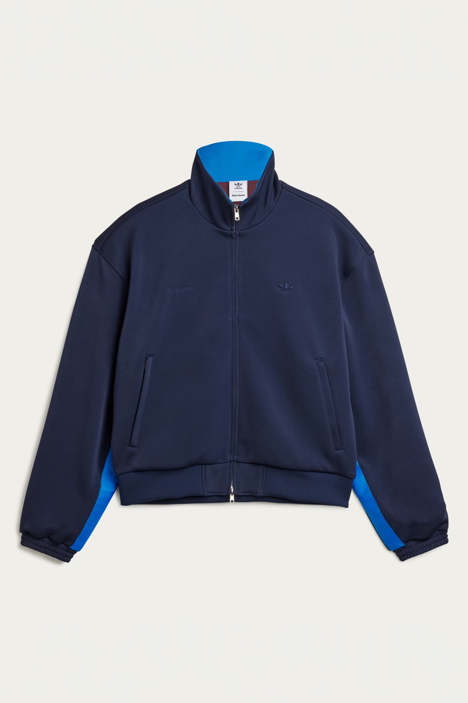 ADIDAS X Wales Bonner Loose Fit Recycled Polyester Stretch Piqué Track Top Vlies, Mantel, Jacke, Pullover, Sweatshirt