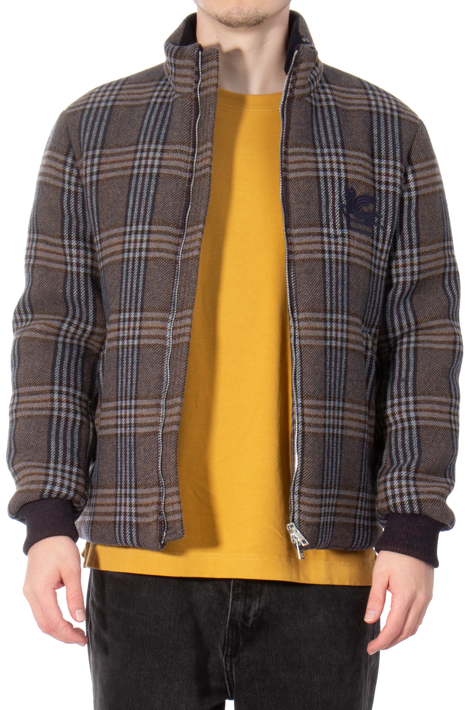 ETRO Padded Checked Wool Blend Jacket ETRO Padded Checked Wool Blend Jacket