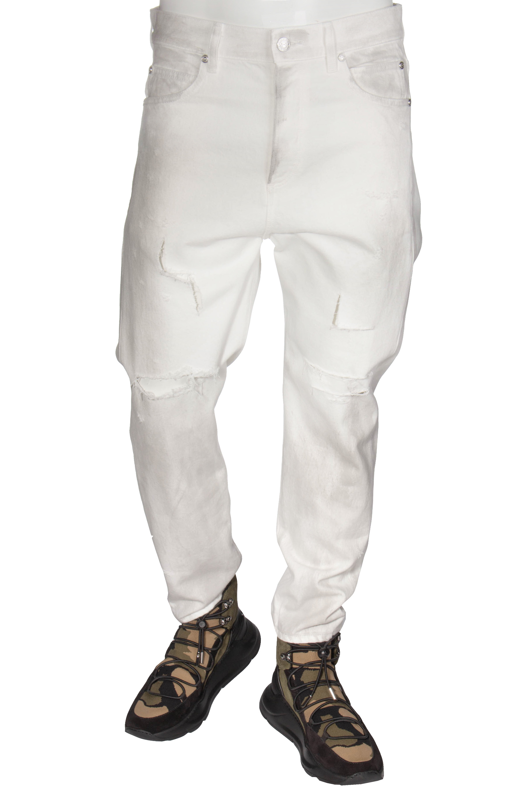 BALMAIN Jeans Straight Fit Distressed BALMAIN Jeans Straight Fit Distressed