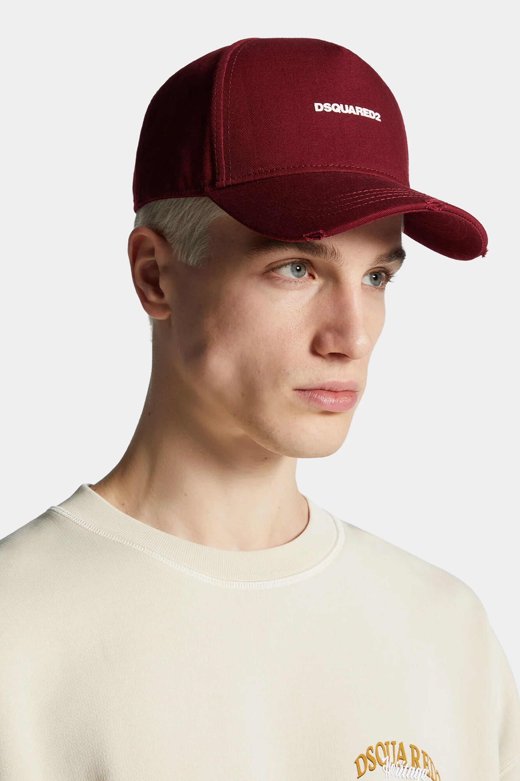 DSQUARED2 Printed Cotton Gabardine Mini Logo Baseball Cap Baseball-Kappe, Kappe, Kleidung, Hut, Person