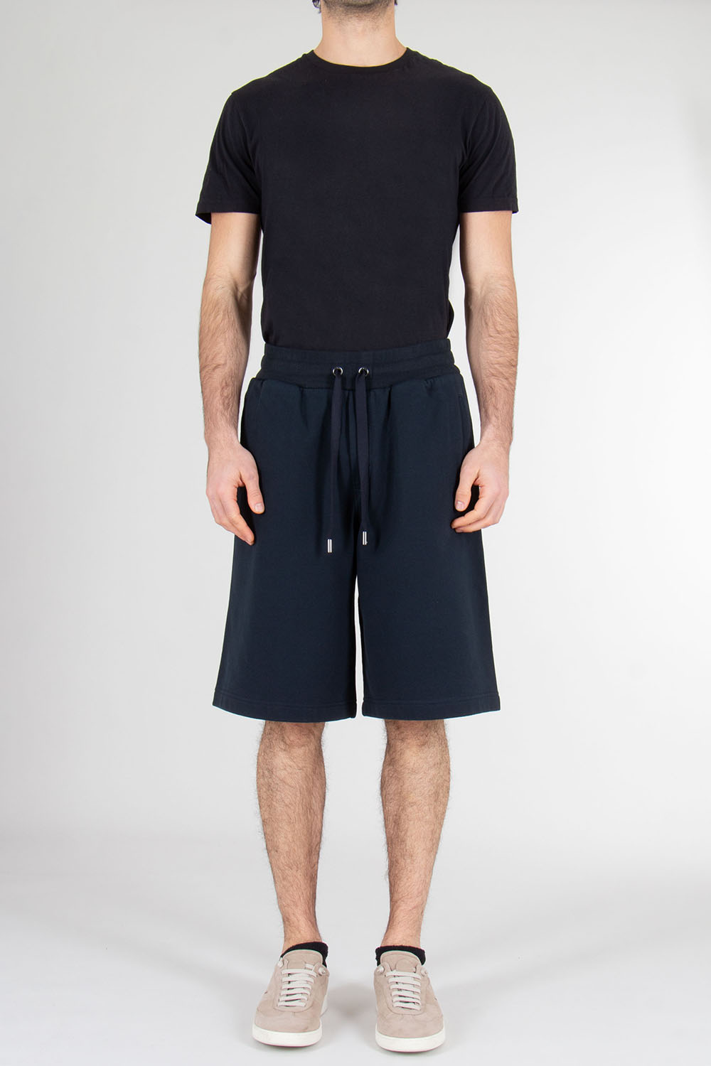 DOLCE & GABBANA Loose Fit Pacth Cotton Jersey Shorts