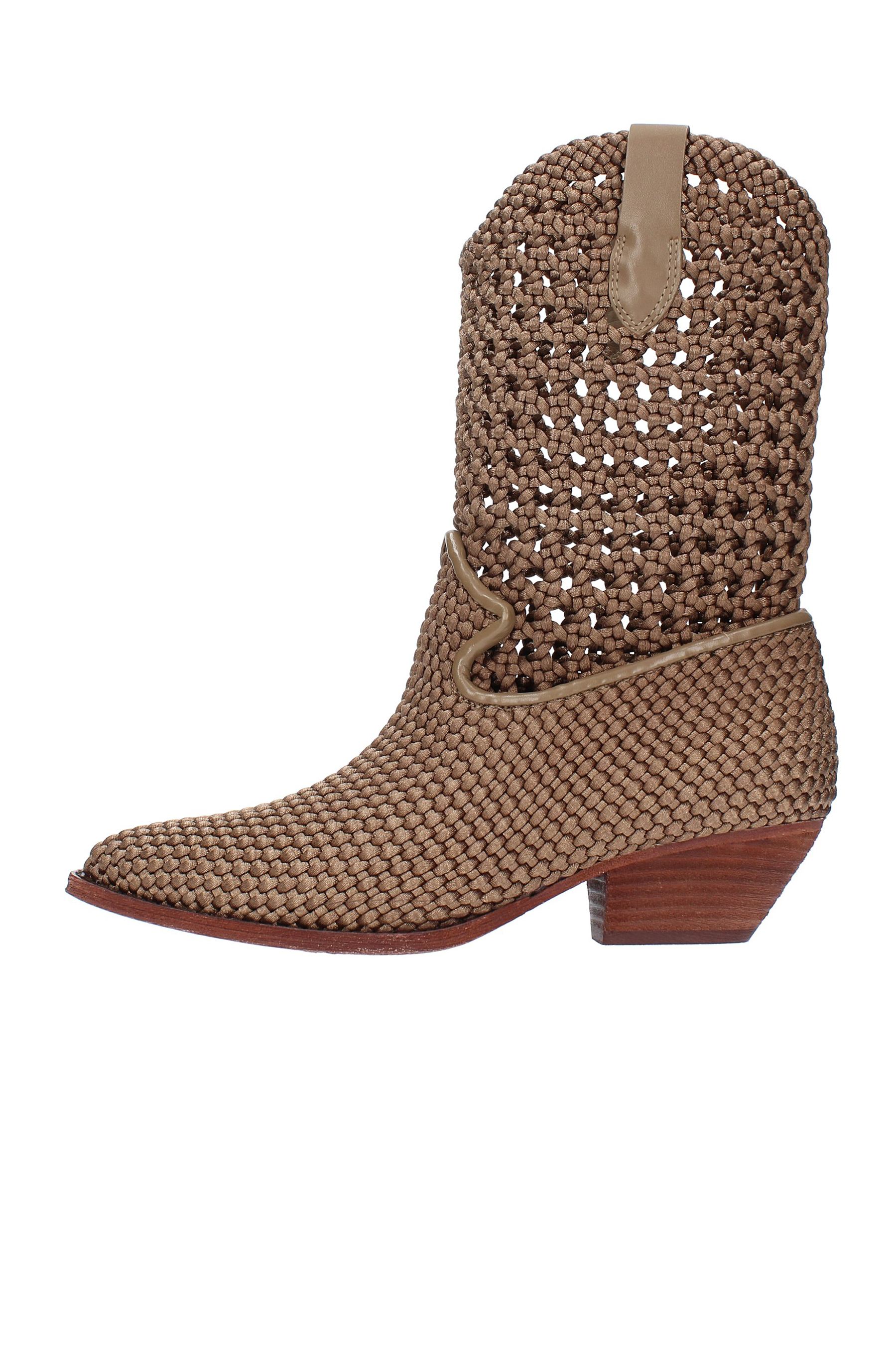 ASH Braided Satin Cowboy Boots Dalton Intreccio ASH Braided Satin Cowboy Boots Dalton Intreccio