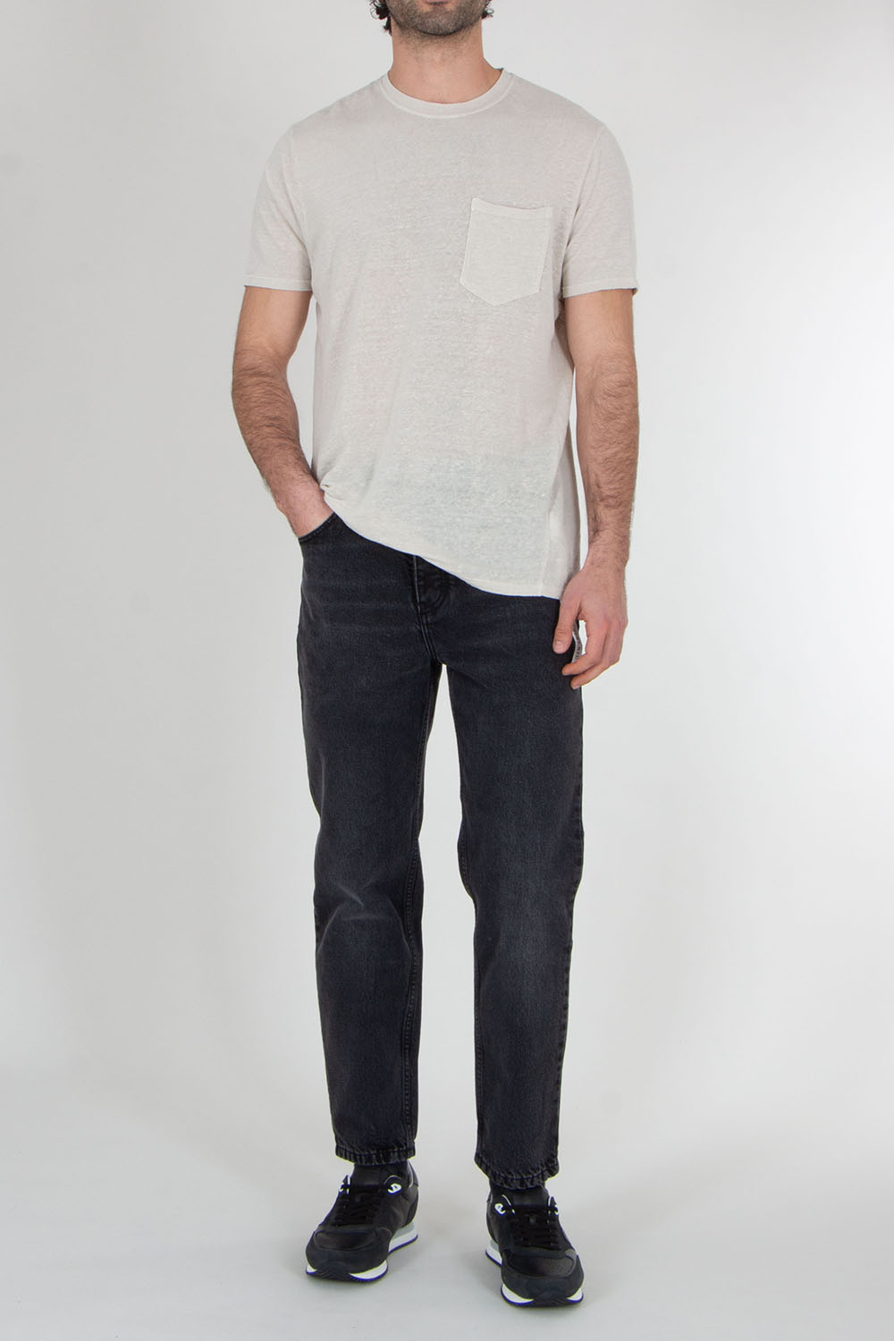 BOWERY NYC Regular Fit Linen Jersey T-Shirt Essential