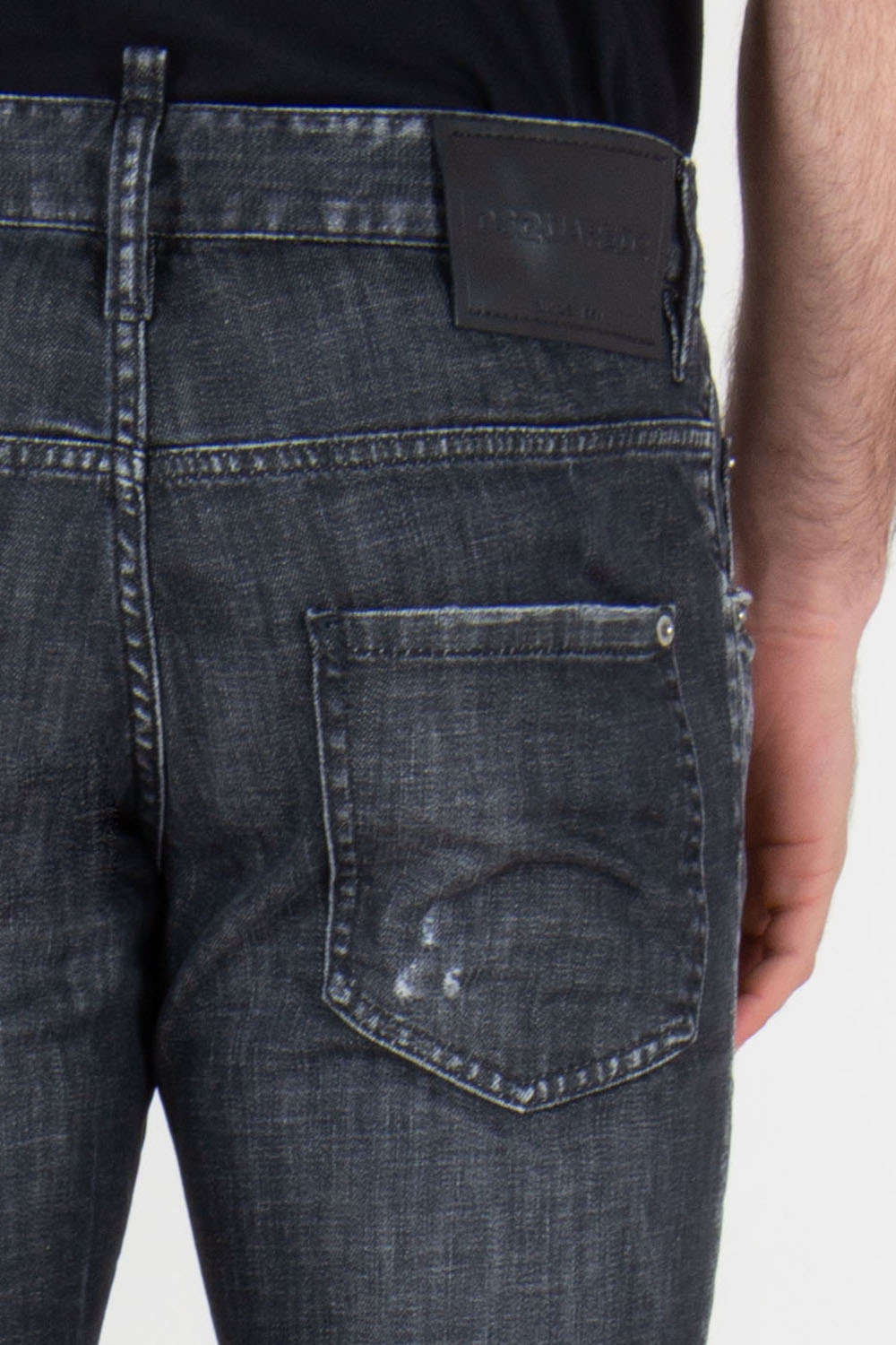 DSQUARED2 Slim Fit Distressed Washed Denim Jeans Skater