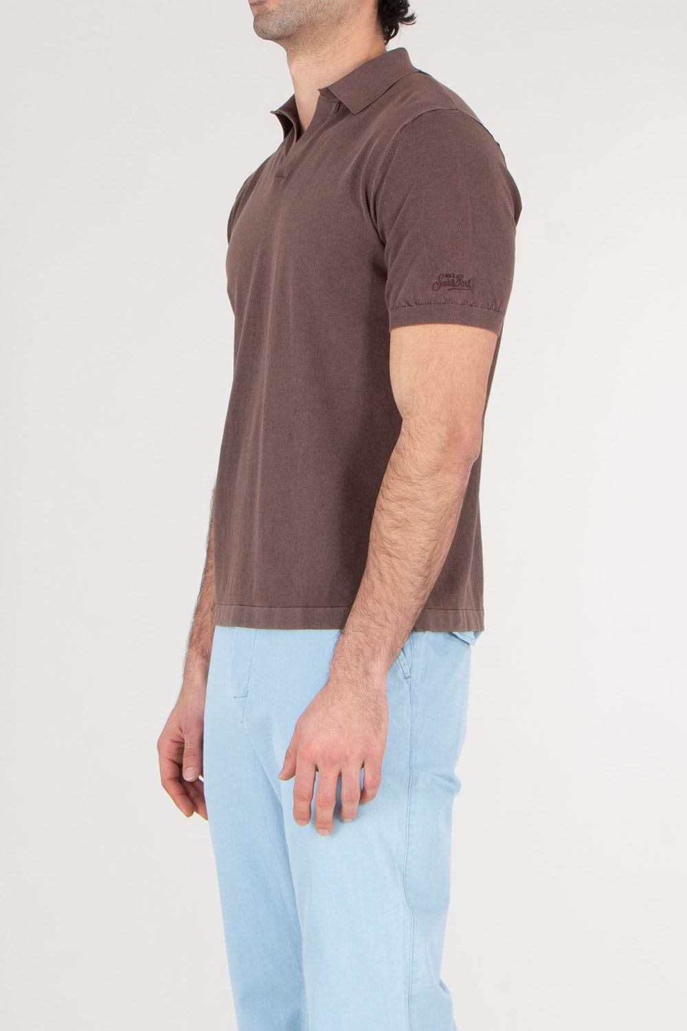MC 2 SAINT BARTH Regular Fit knitted polo shirt with vintage treatment Sloan