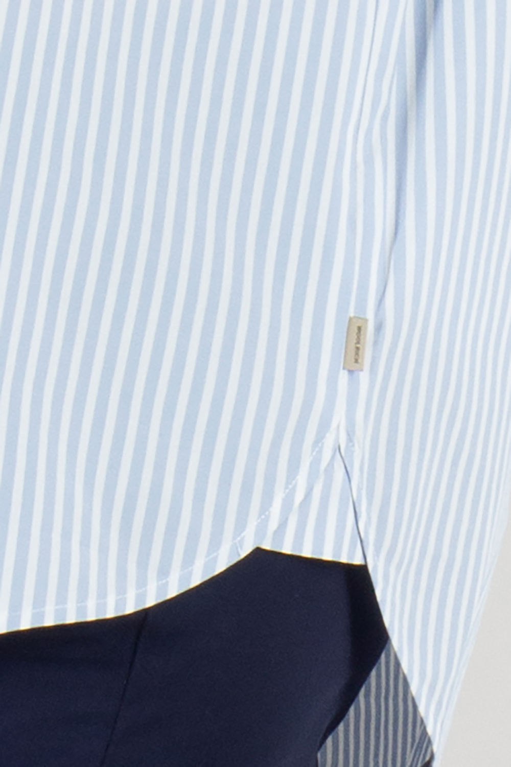 WOOLRICH Relaxed Fit Striped Cotton Poplin Boyfriend Shirt