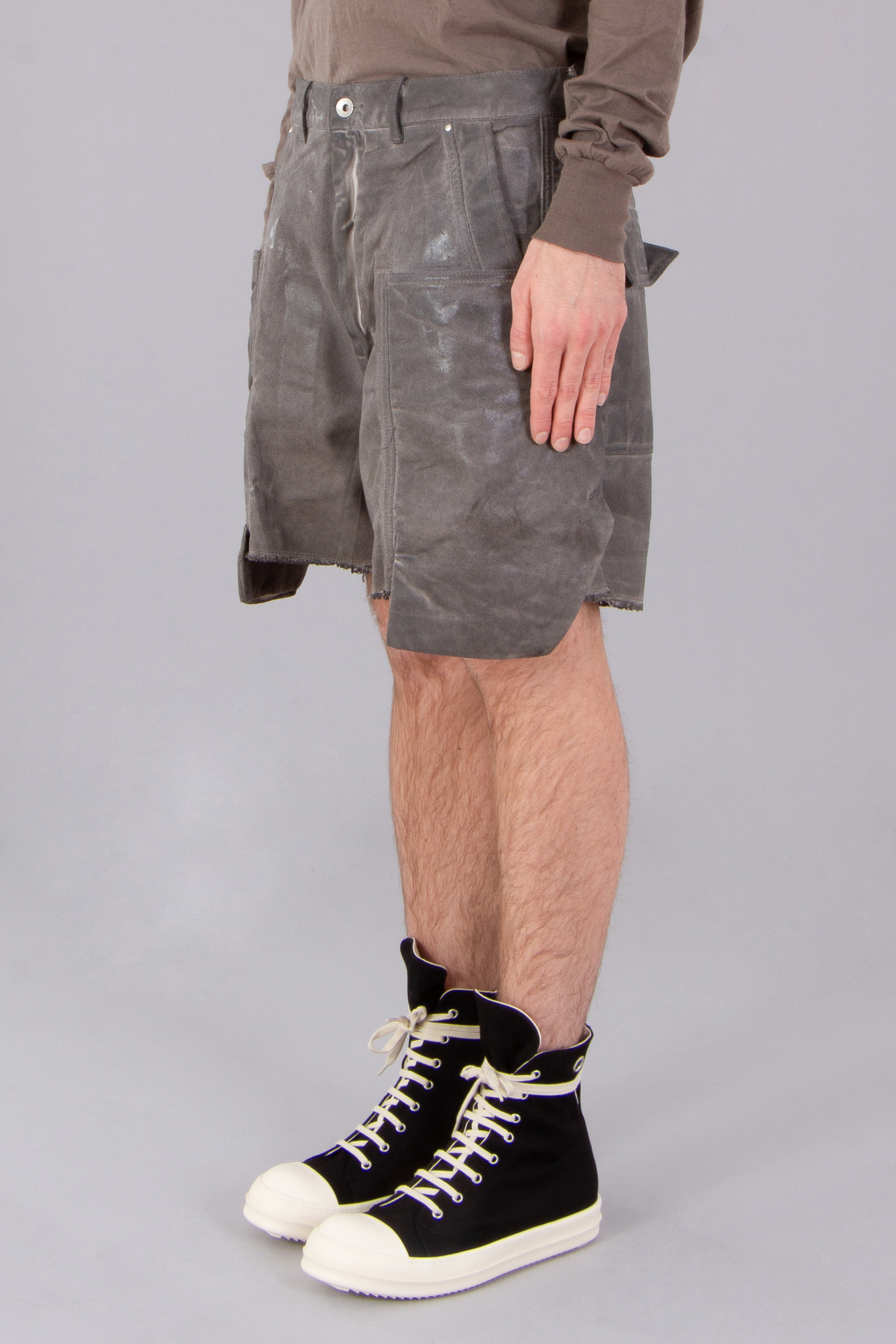 RICK OWENS DRKSHDW Foil Denim Stefan Cargo Shorts RICK OWENS DRKSHDW Foil Denim Stefan Cargo Shorts