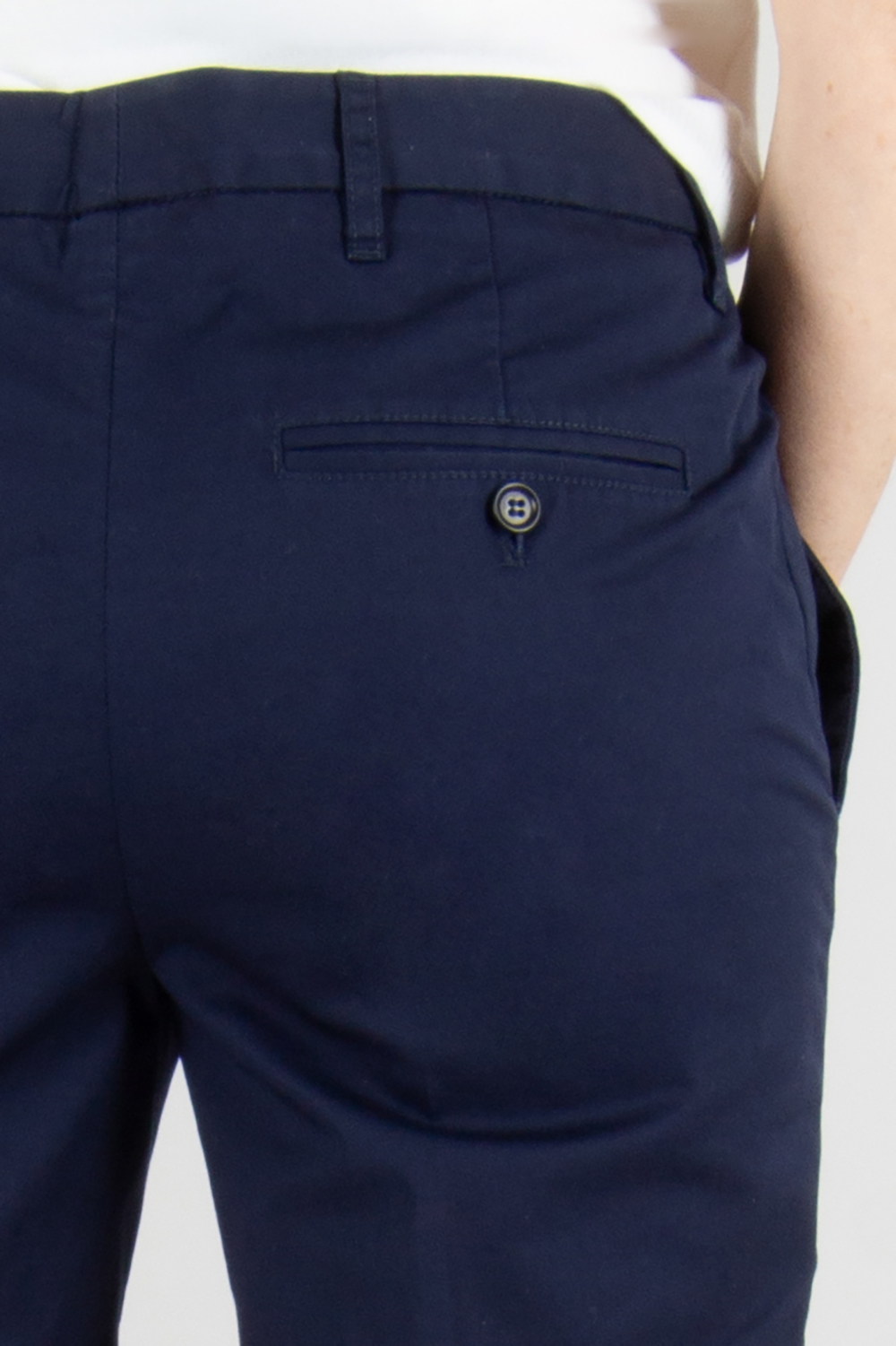 ASPESI Slim Fit Stretch Cotton Twill Trousers 