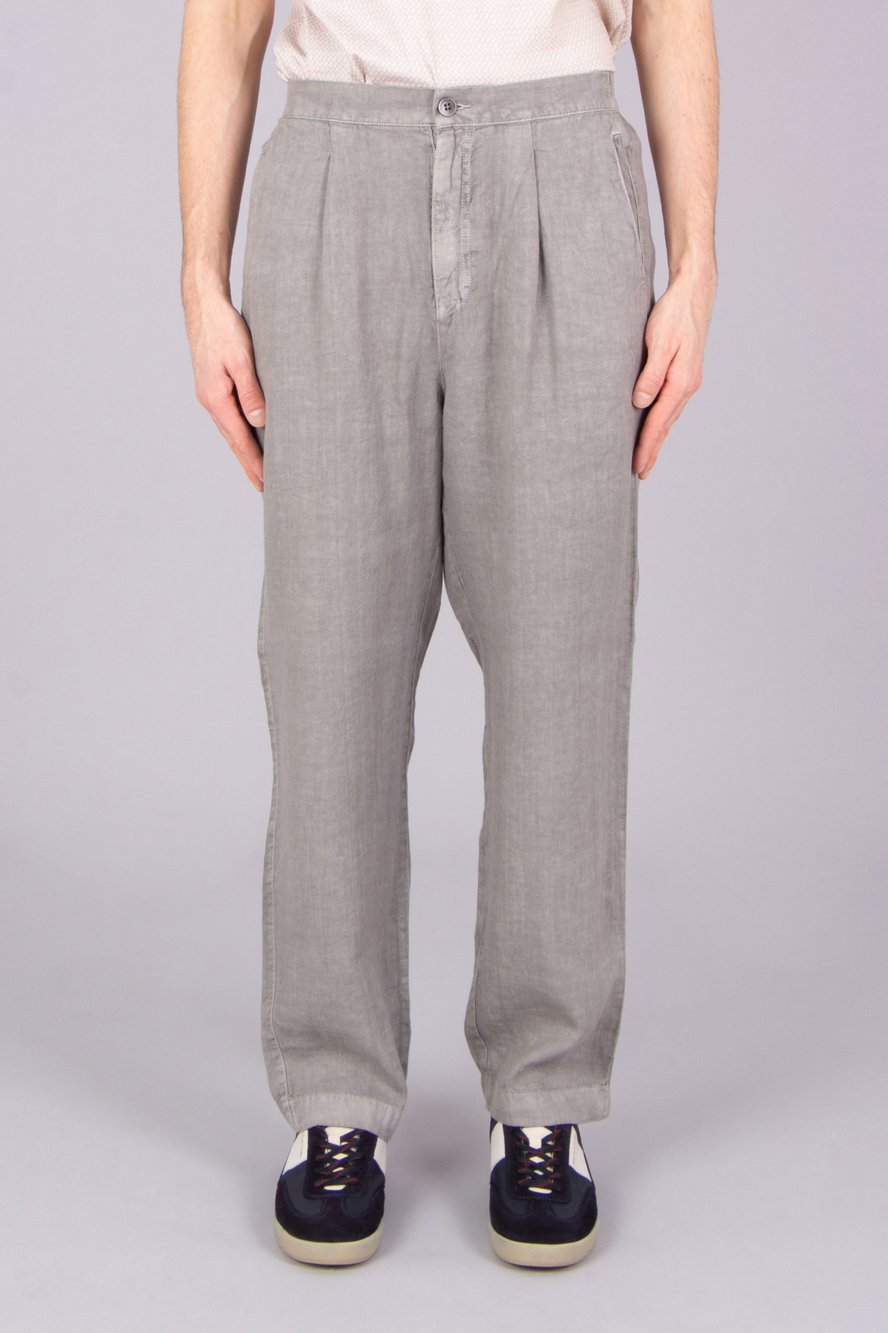 TRUSTED HANDWORK Relaxed Fit Linen-Lyocell Blend Pants