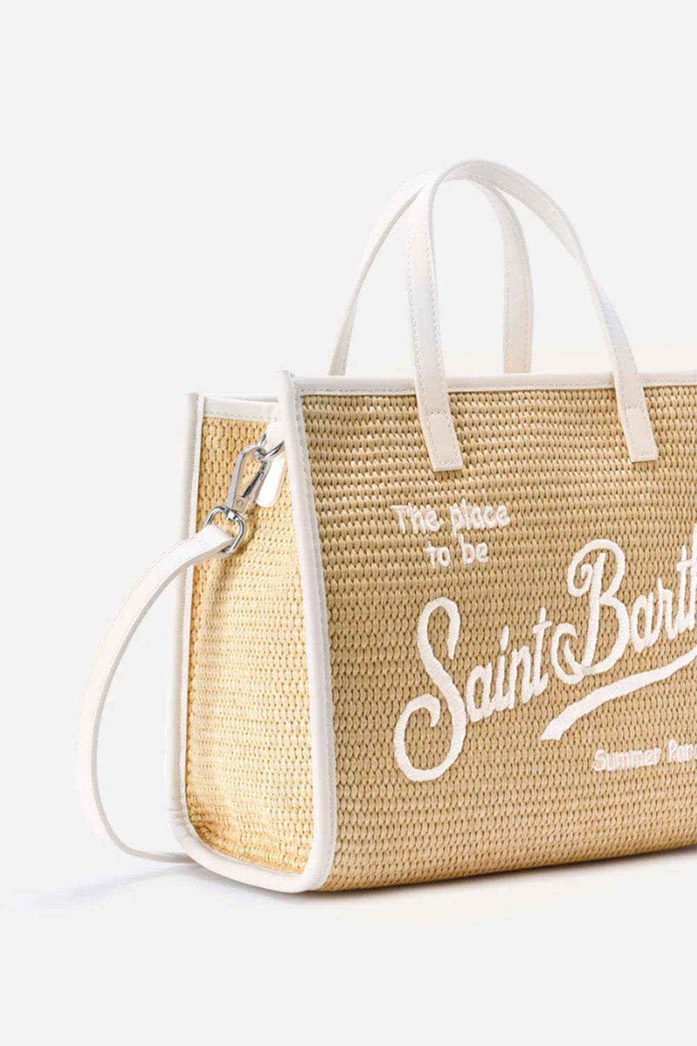 MC2 SAINT BARTH Embroidered Straw Effect Bag 