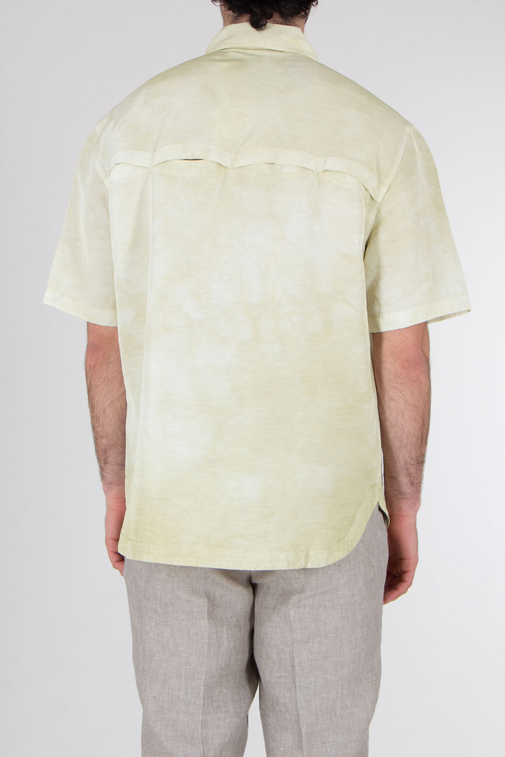 ROBERTO COLLINA Relaxed Fit Short Sleeve Overshirt 