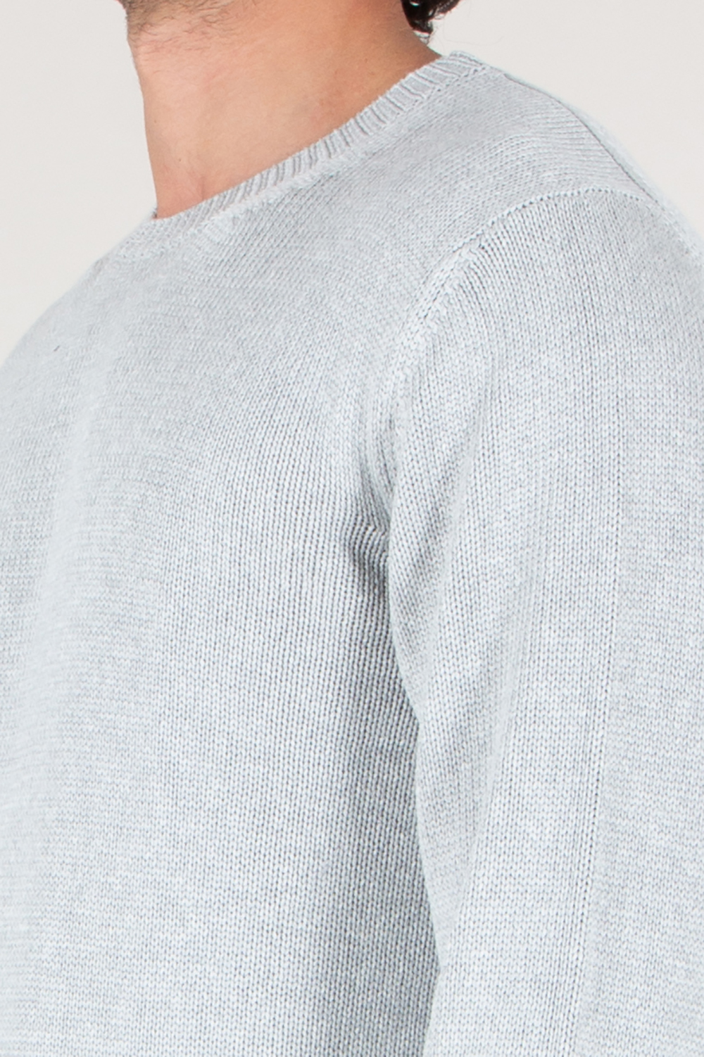 ROBERTO COLLINA Regular Fit Silk Fisherman Knit Sweater