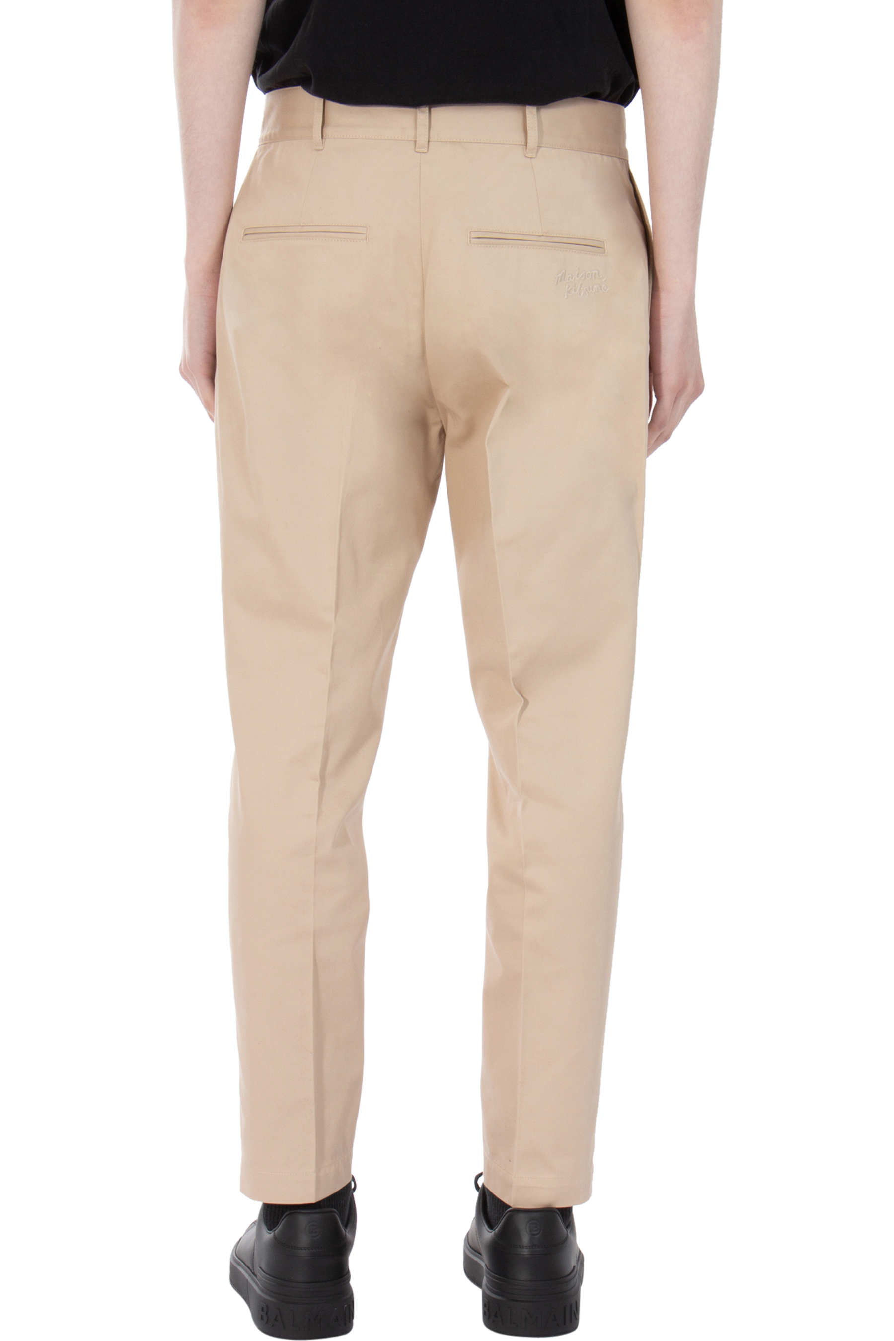 MAISON KITSUNÉ Cotton Gabardine Chino Pants MAISON KITSUNÉ Cotton Gabardine Chino Pants