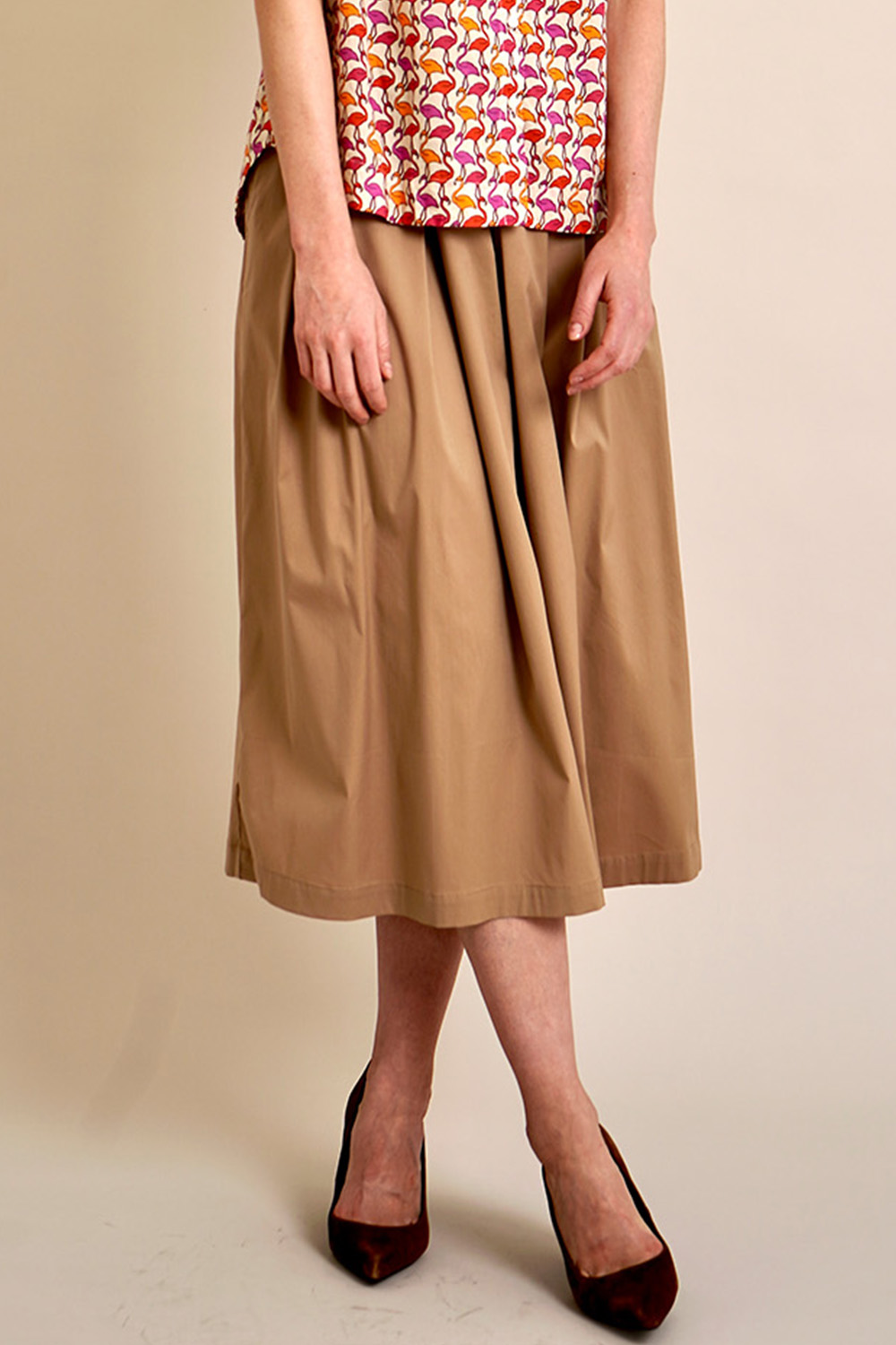 0039 ITALY Long Pleated Skirt Kylie