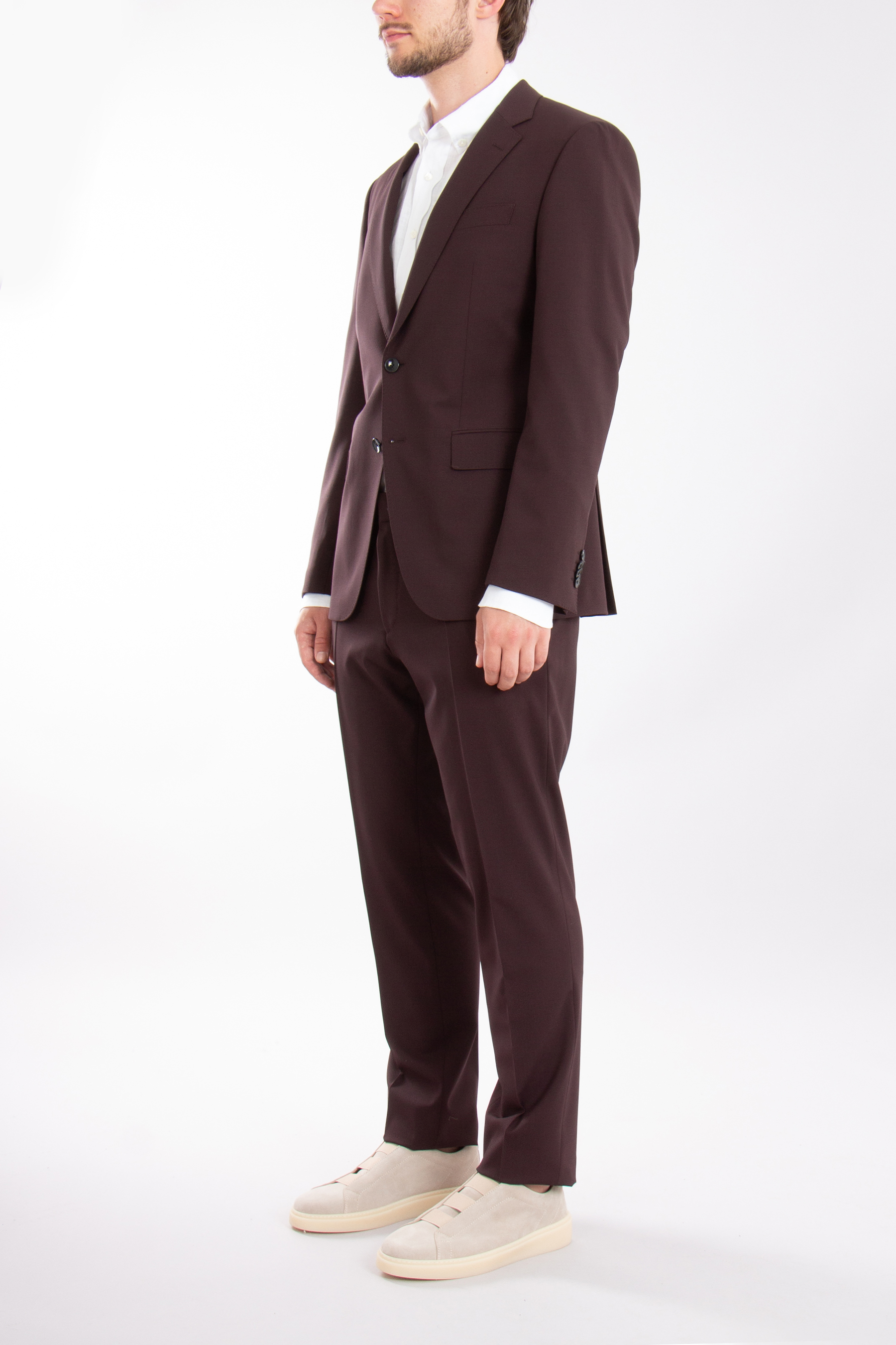 BOSS Slim Fit Virgin Wool Stretch Suit H-Huge