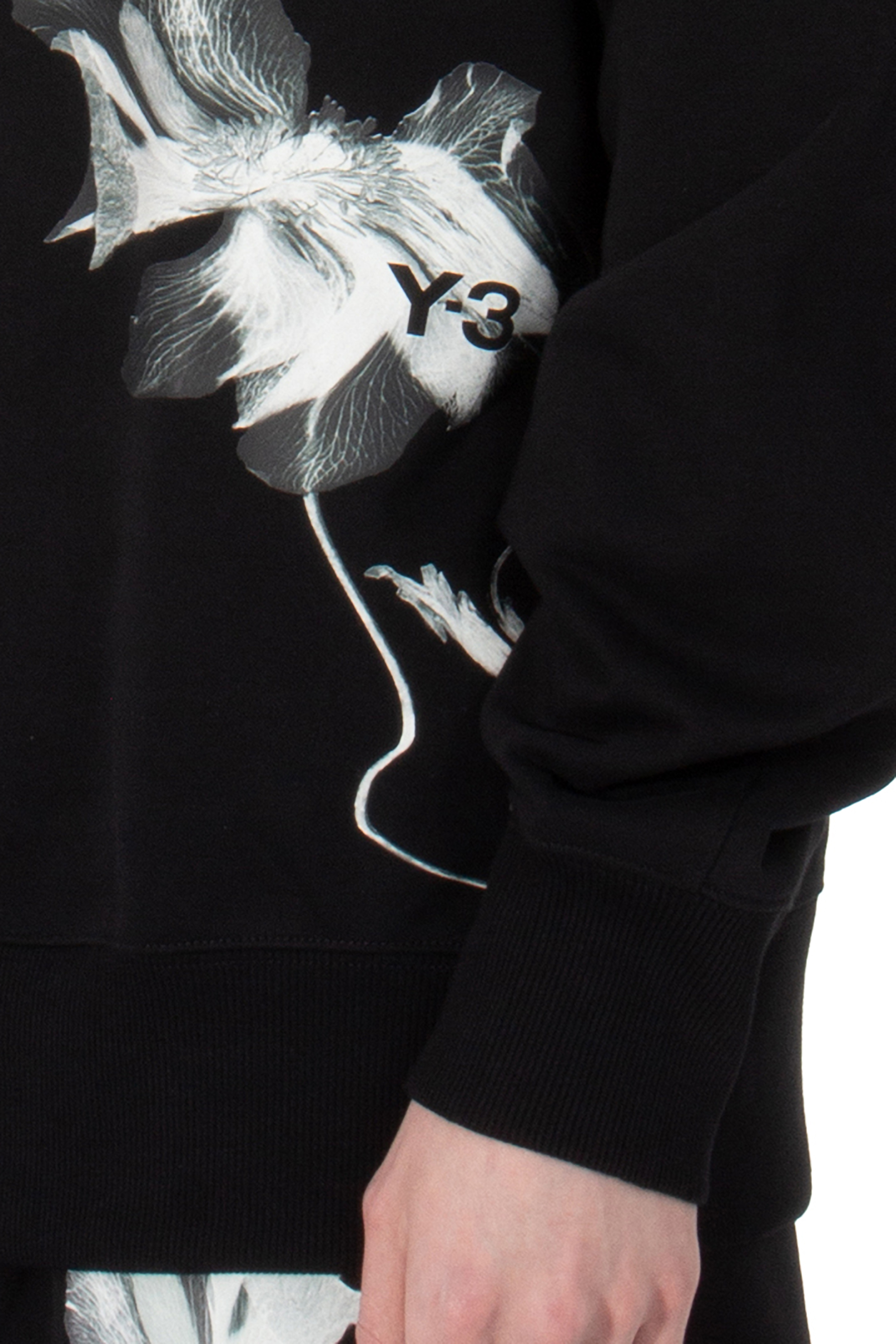 Y-3 Graphic French Terry Crew Neck Sweatshirt