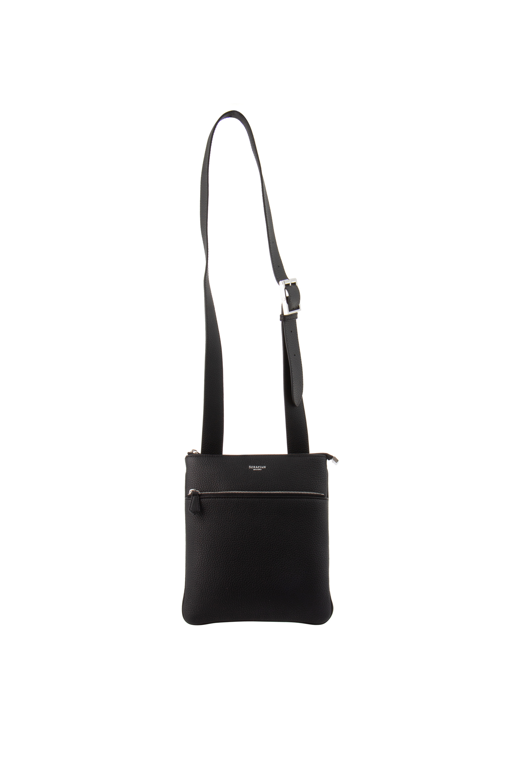 SERAPIAN Flat Cashmere Leather Messenger Bag SERAPIAN Flat Cashmere Leather Messenger Bag