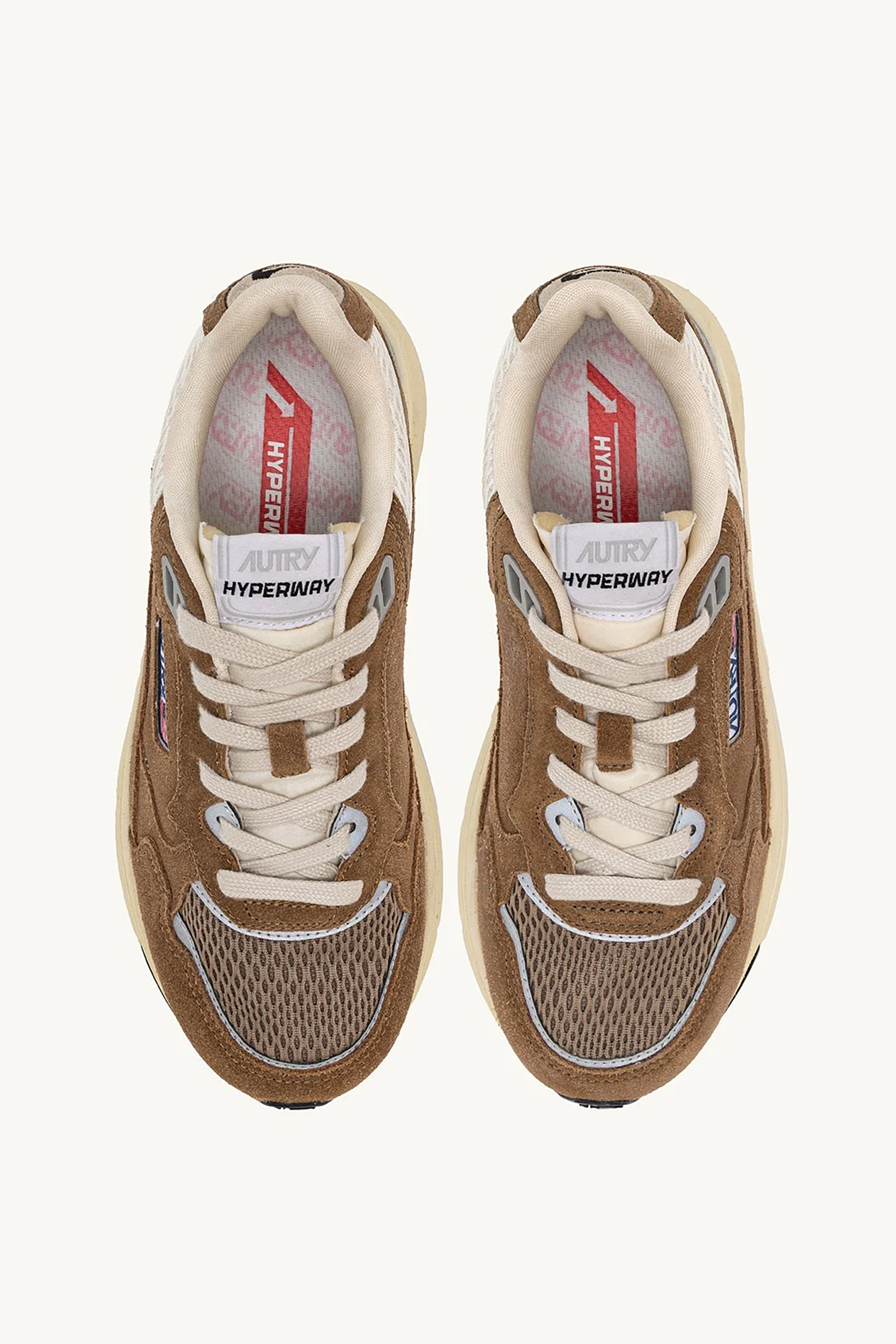 AUTRY Suede & Mesh Sneakers Hyperway Low Bekleidung, Schuhwerk, Schuh, Sneaker