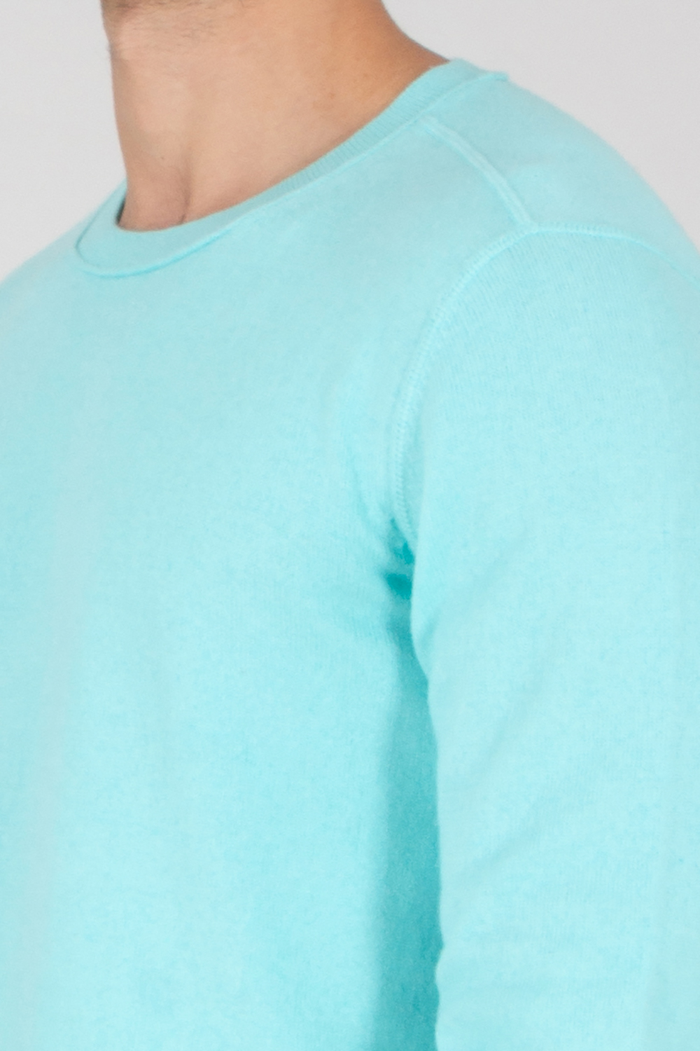 ALLUDE Regular Fit Cotton-Cashmere Blend Crew Neck Sweater