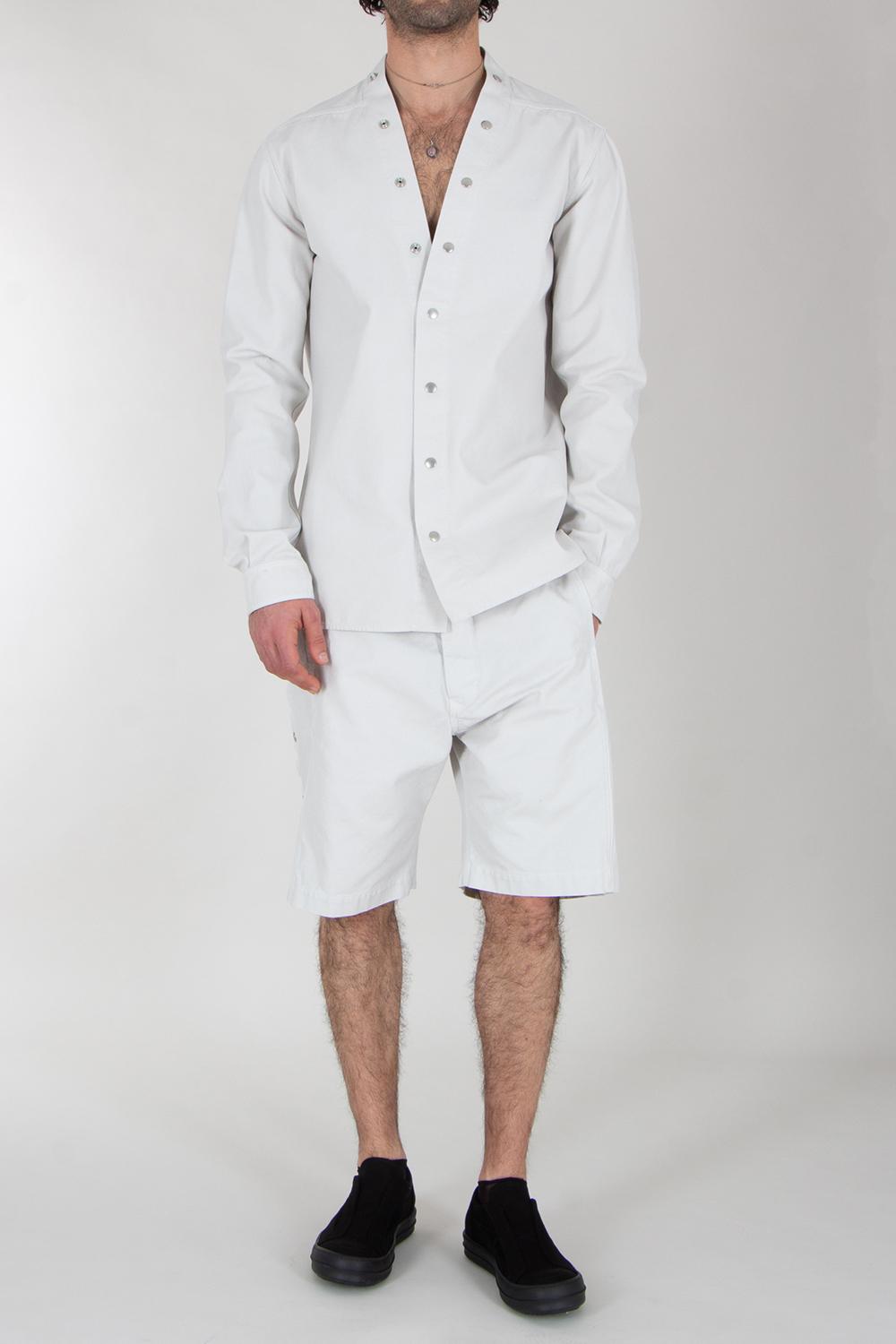 RICK OWENS DRKSHDW Relaxed Fit Organic Cotton Canvas Overshirt