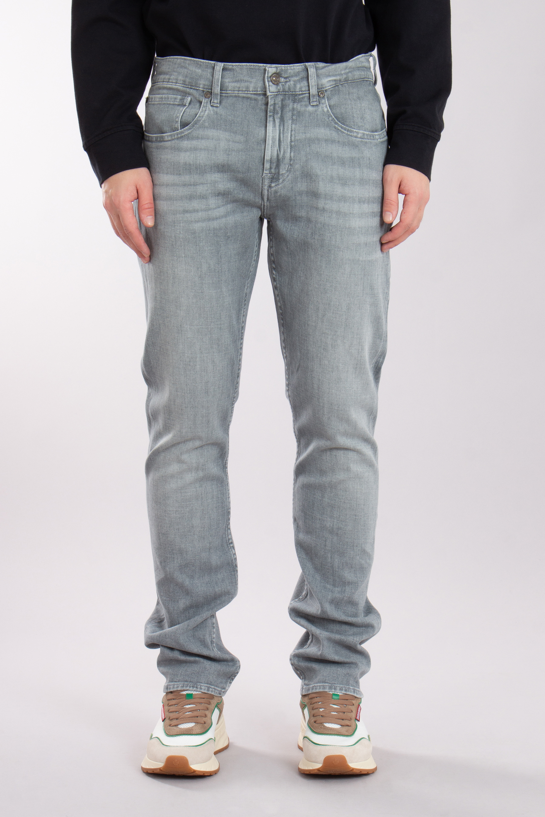 7 FOR ALL MANKIND Cotton Stretch Denim Jeans The Straight 7 FOR ALL MANKIND Cotton Stretch Denim Jeans The Straight