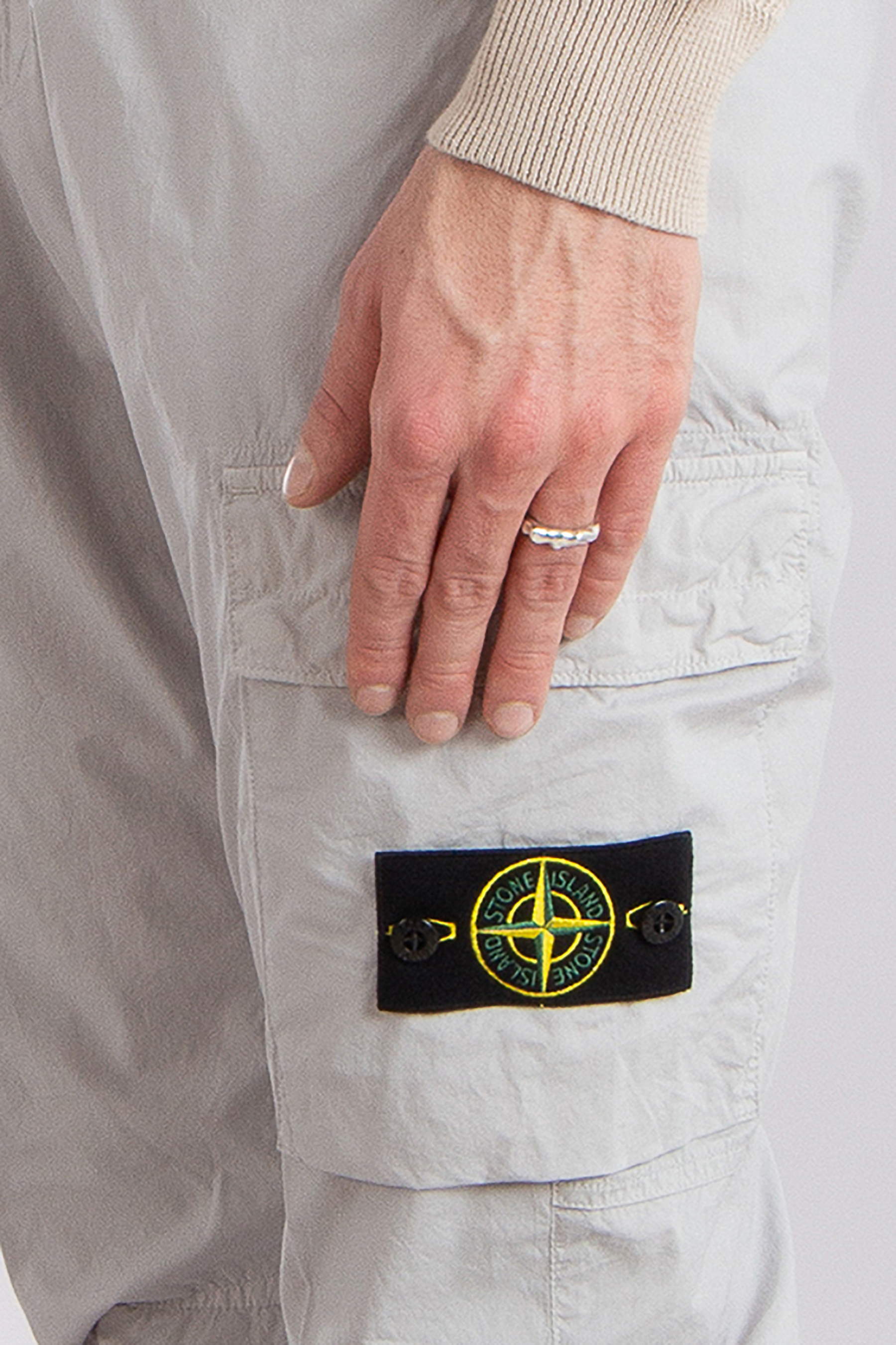 STONE ISLAND Regular Tapered Stretch Cotton Tela 'Paracadute' Pants STONE ISLAND Regular Tapered Stretch Cotton Tela 'Paracadute' Pants
