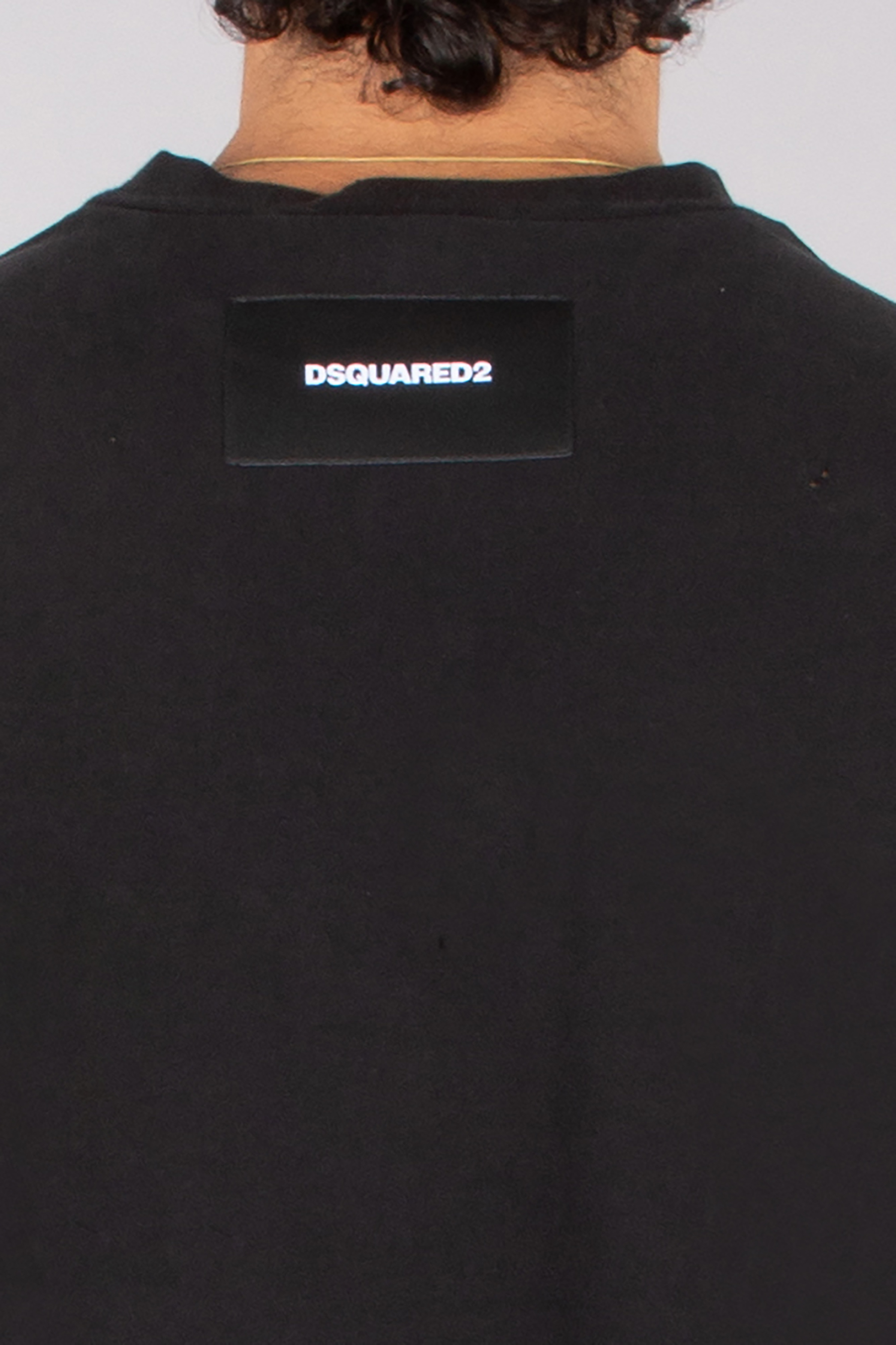 DSQUARED2 Loose Fit Destroyed Cotton Jersey T-Shirt Langarm, T-shirt, Erwachsener, Mann, Person