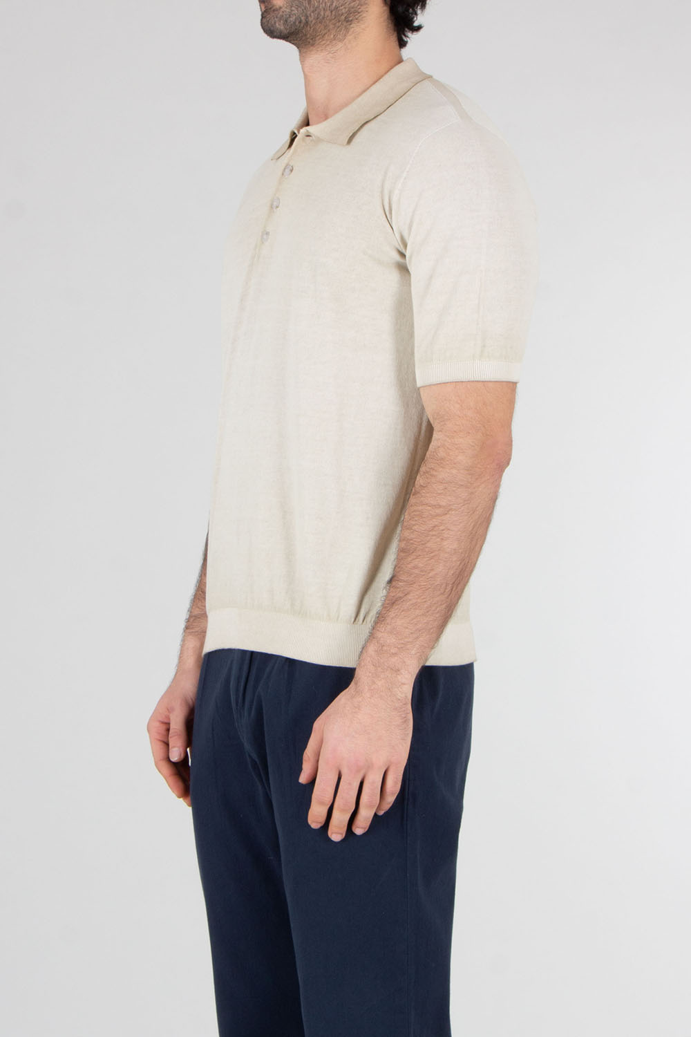 AROVESCIO Regular Fit Cotton Knit Polo