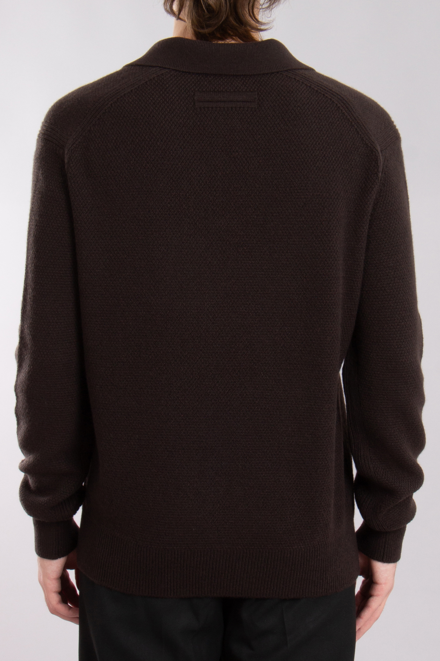 ZEGNA Structured Oasi Cashmere Knit Polo ZEGNA Structured Oasi Cashmere Knit Polo