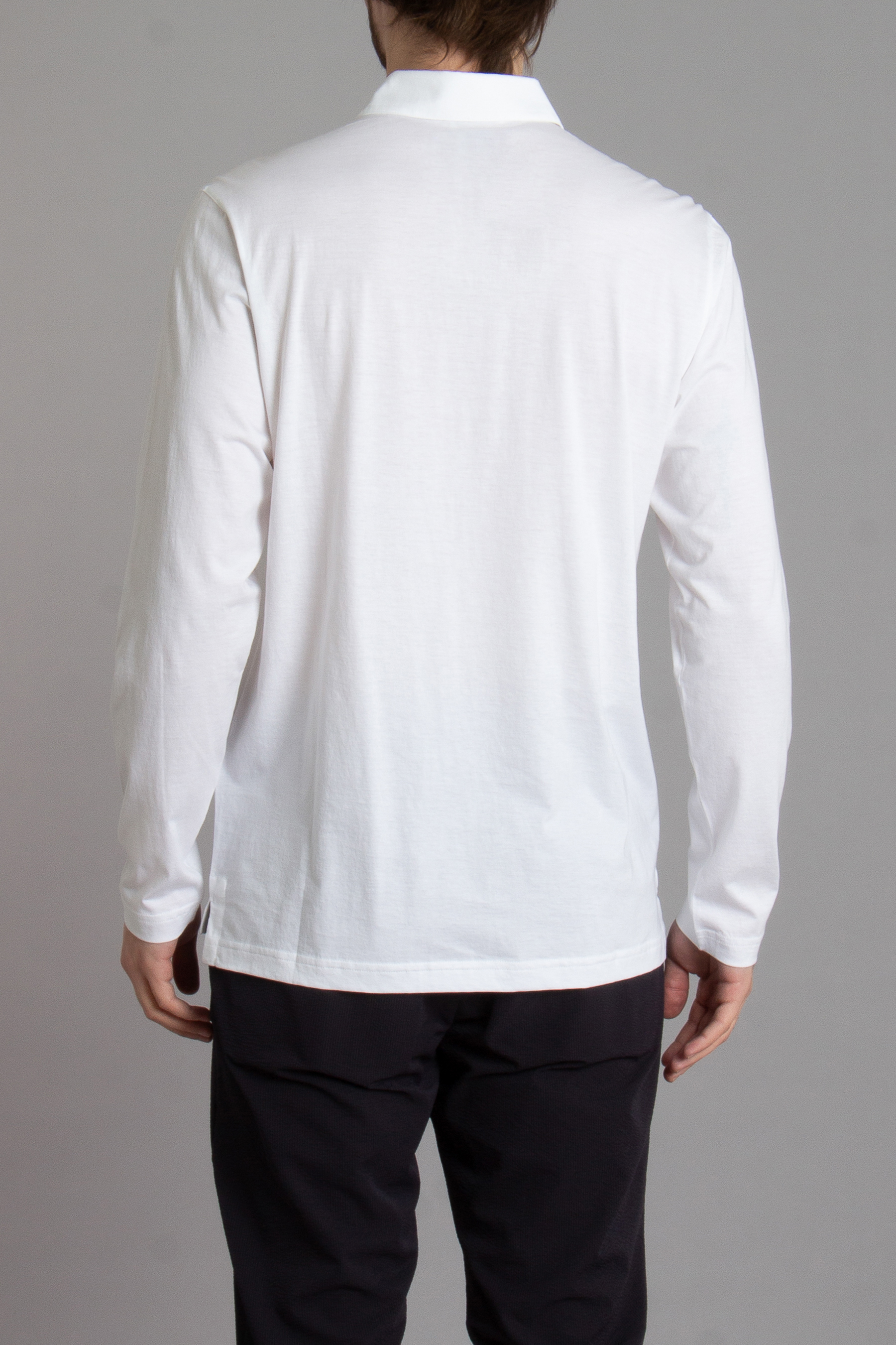STEFAN BRANDT Organic Urpima Sea Island Cotton Jersey Long Sleeve Polo Shirt Luca STEFAN BRANDT Organic Urpima Sea Island Cotton Jersey Long Sleeve Polo Shirt Luca