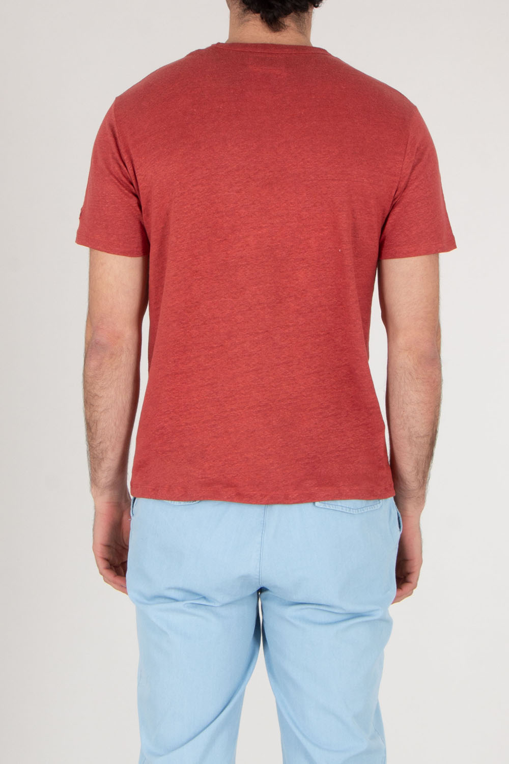 MC 2 SAINT BARTH Regular fit short sleeve Linen T-Shirt Ecsta