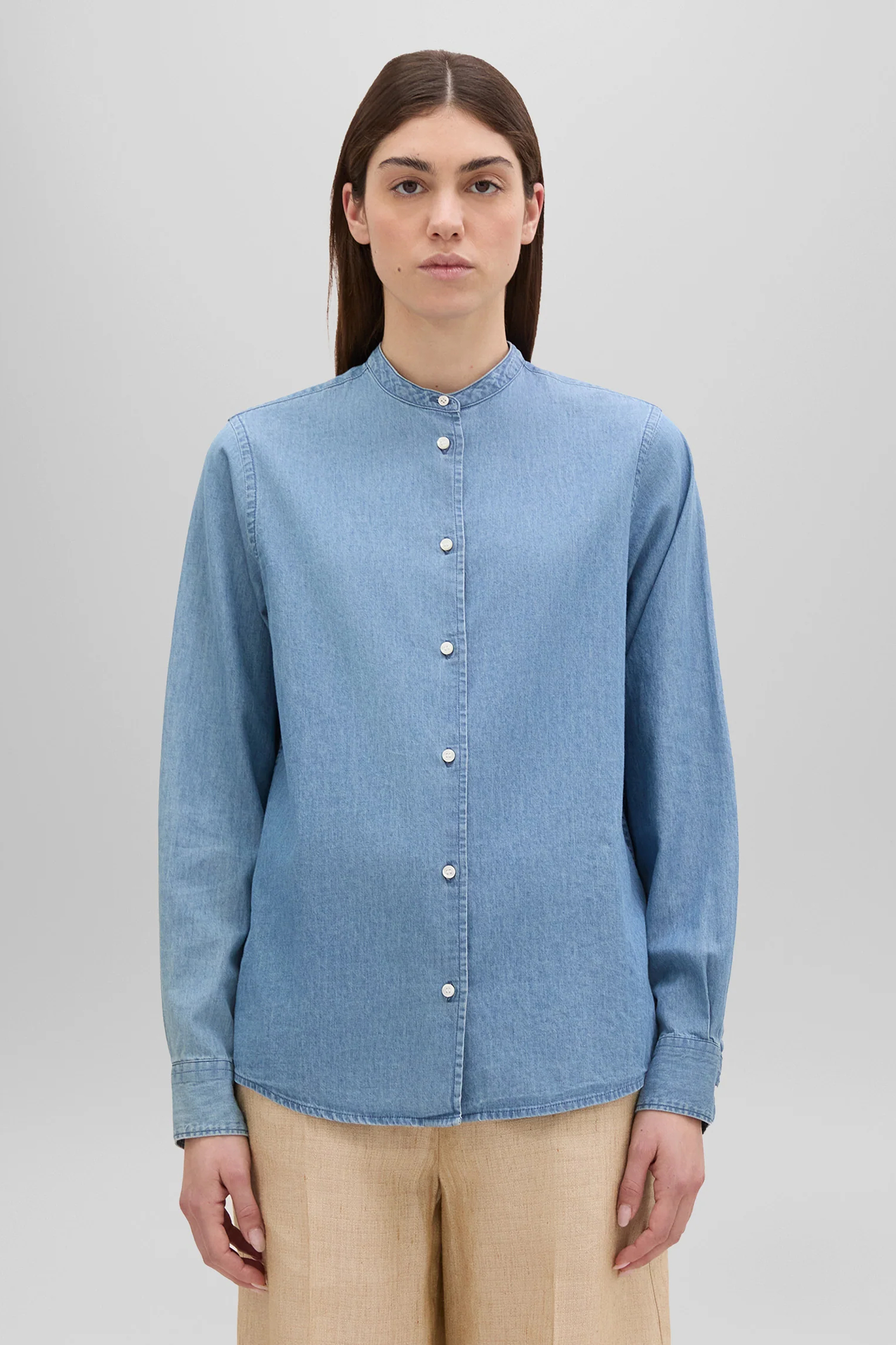 ASPESI Regular Fit Cotton Denim Blouse