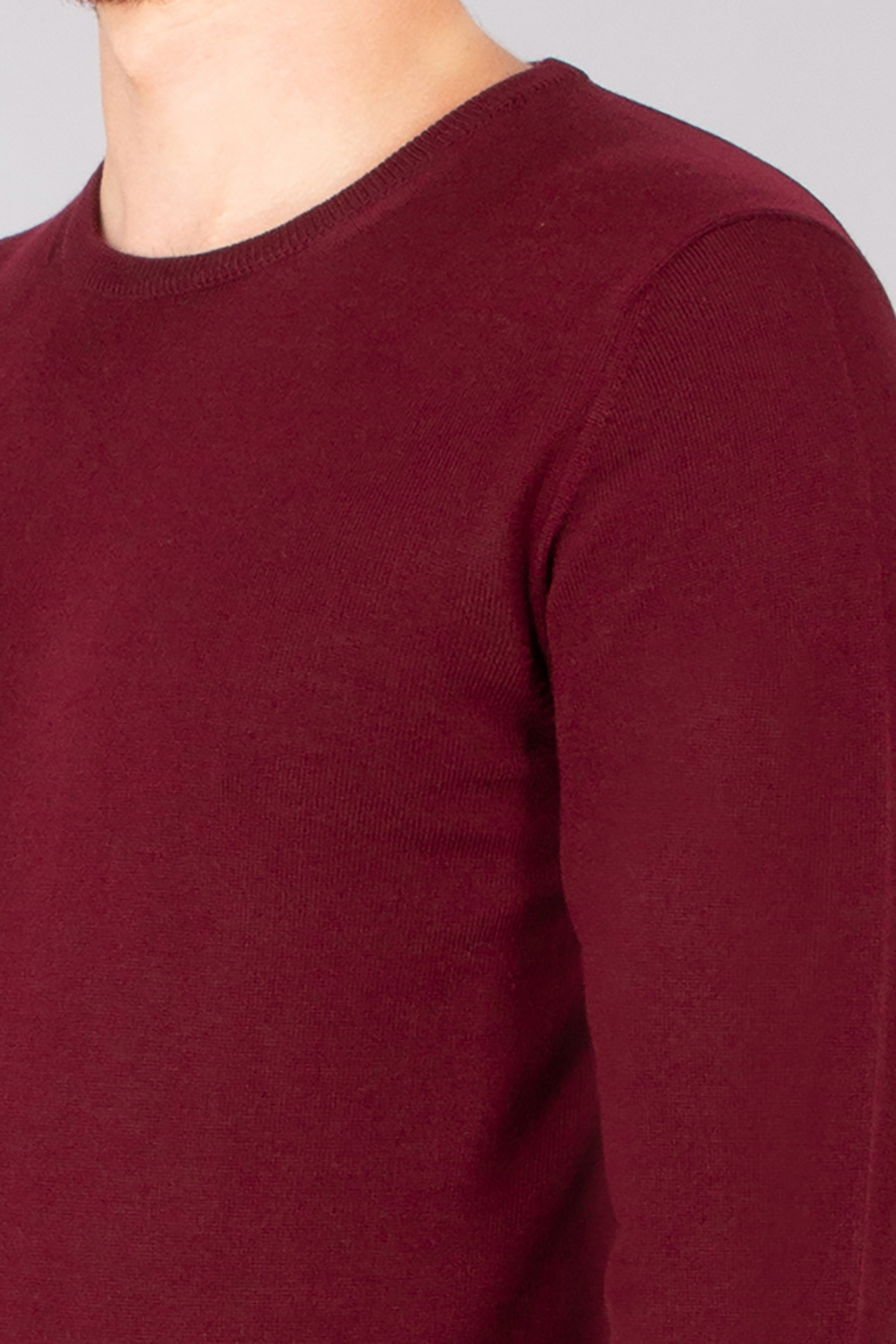 ROBERTO COLLINA Regular Fit Extra-Fine Wool Crew Neck Sweater Bekleidung, Langarm, Ärmel, Kastanienbraun, Person