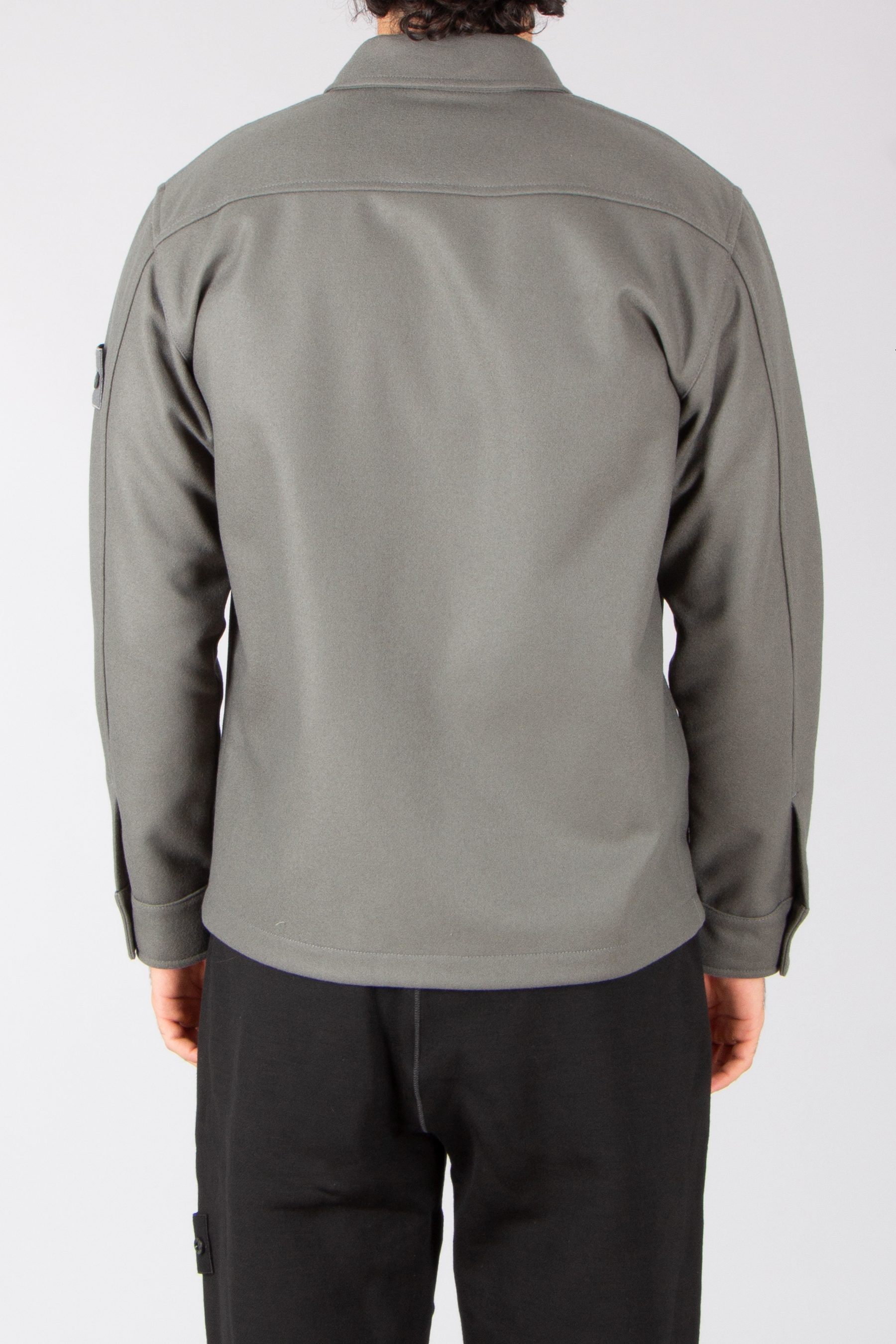 STONE ISLAND Regular Fit Ghost Piece Virgin Wool Blend Overshirt Langarm, Mantel, Jacke, Fleece, Kapuzenpulli