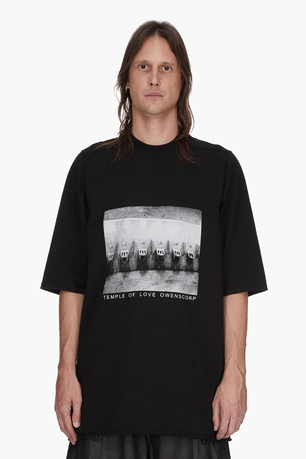RICK OWENS DRKSHDW Oversized Fit Graphic Print Organic Cotton Jersey Jumbo Short Sleeve T-Shirt