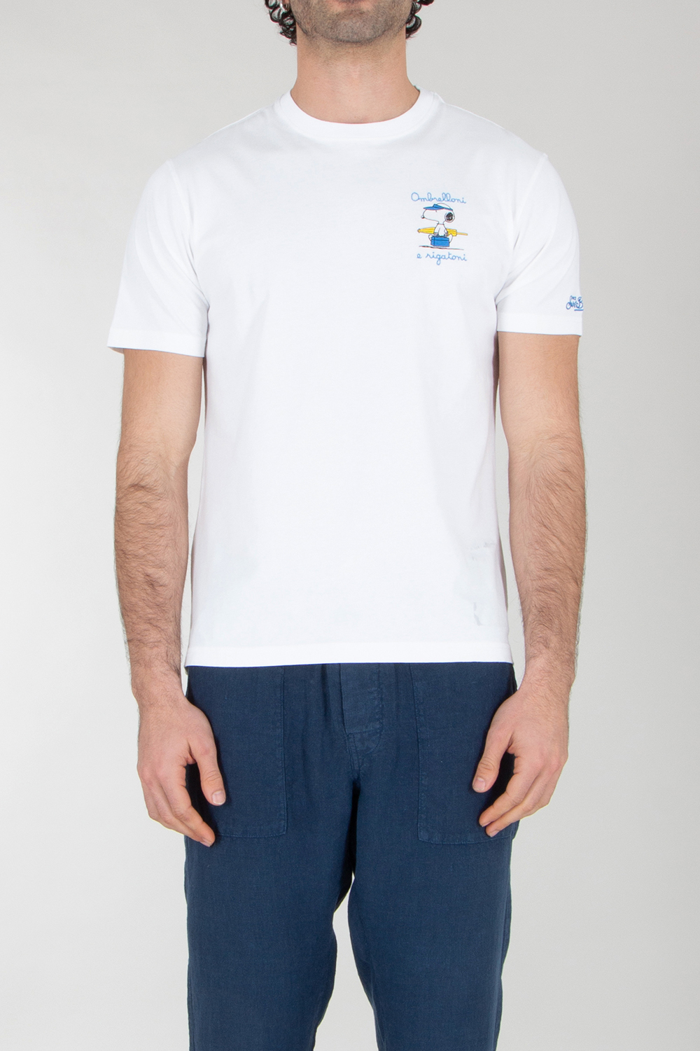 MC 2 SAINT BARTH Printed and embroidered T-Shirt Snoopy 