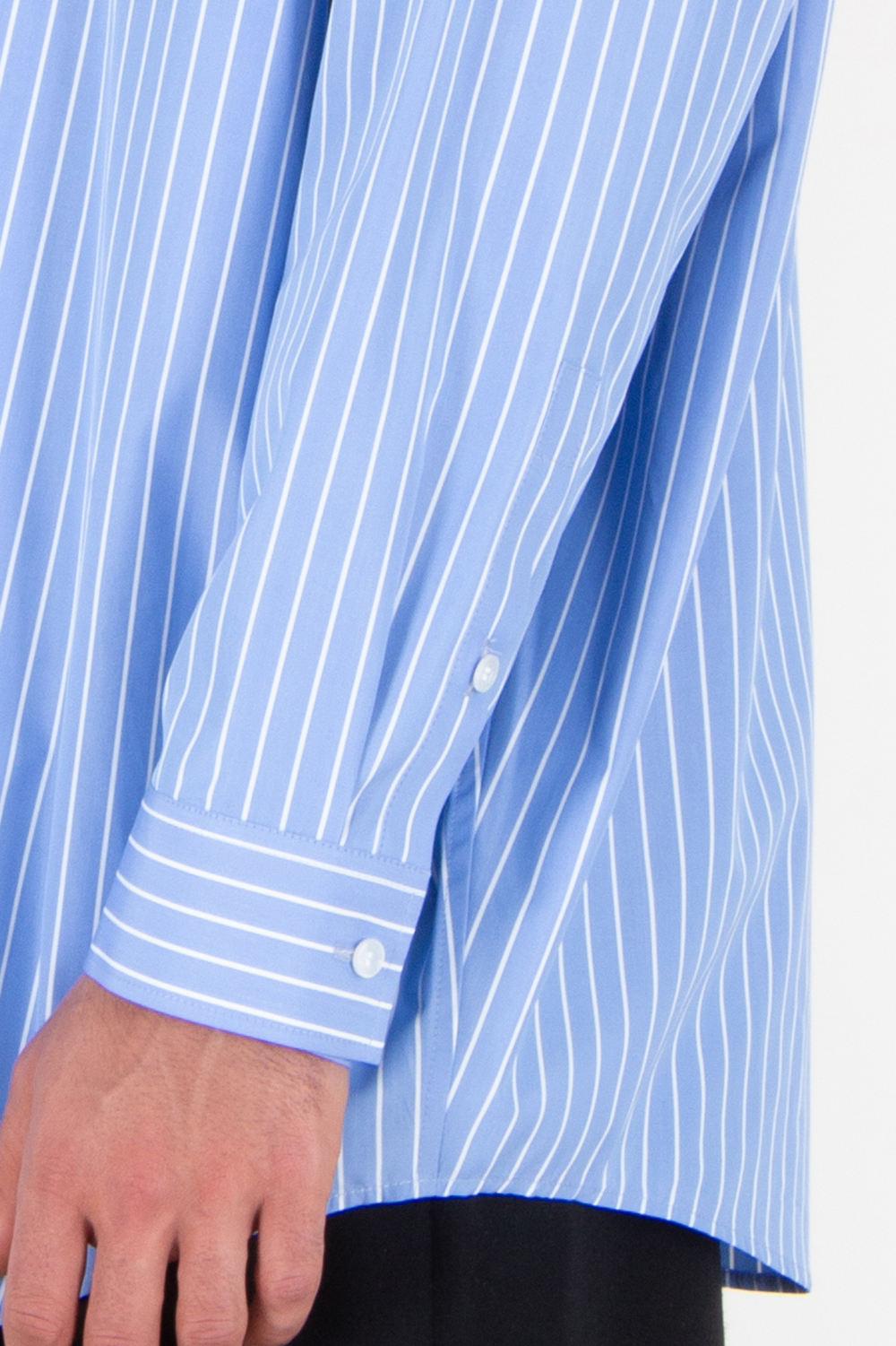 BALMAIN Oversized Striped Cotton Shirt