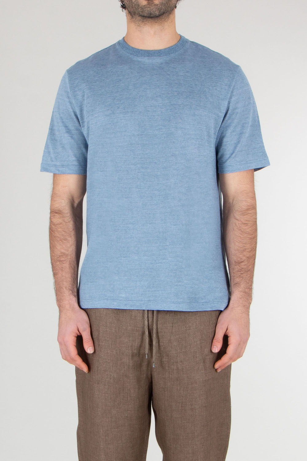 AGNONA Regular Fit Embroidered Linen Jersey T-Shirt