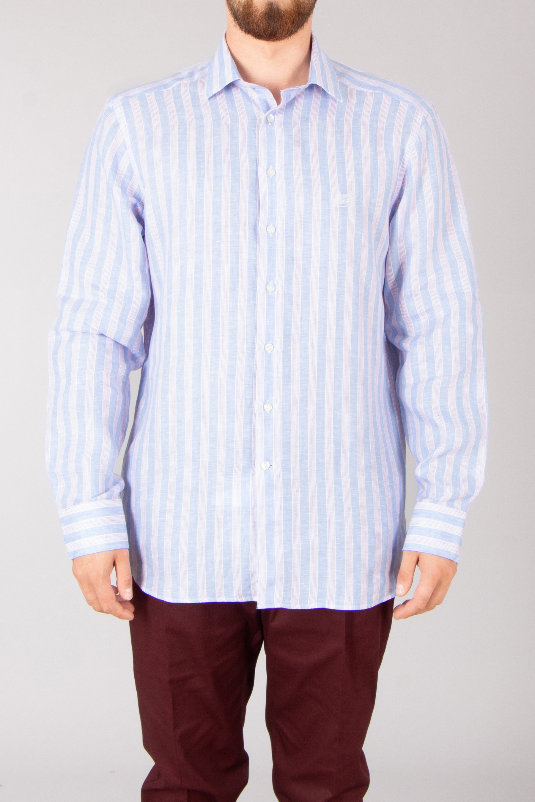 ETRO Regular Fit Striped Linen Shirt