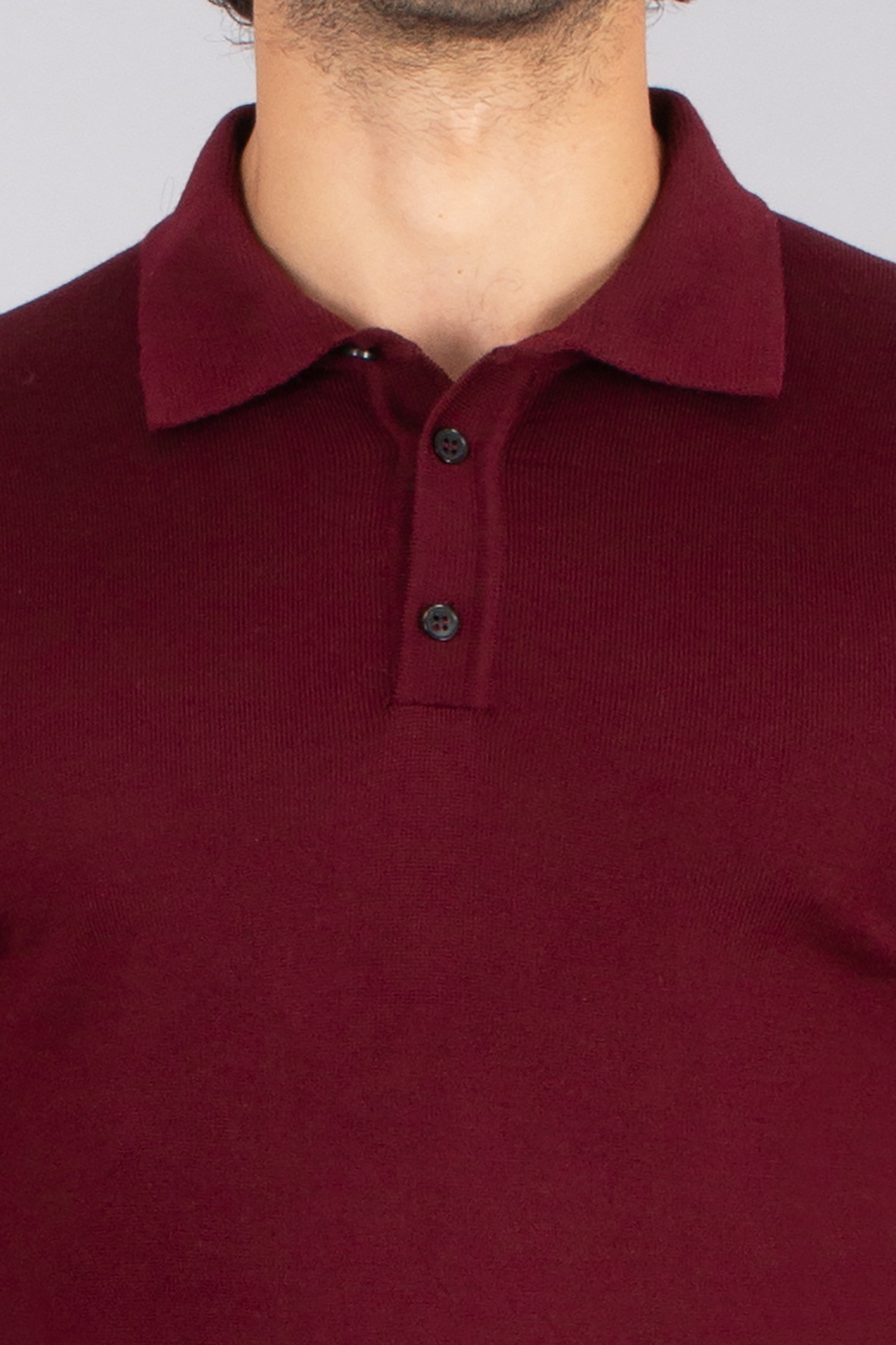 ROBERTO COLLINA Regular Fit Extra-Fine Wool Knit Polo Kastanienbraun, Kleidung, Hemd, Mantel