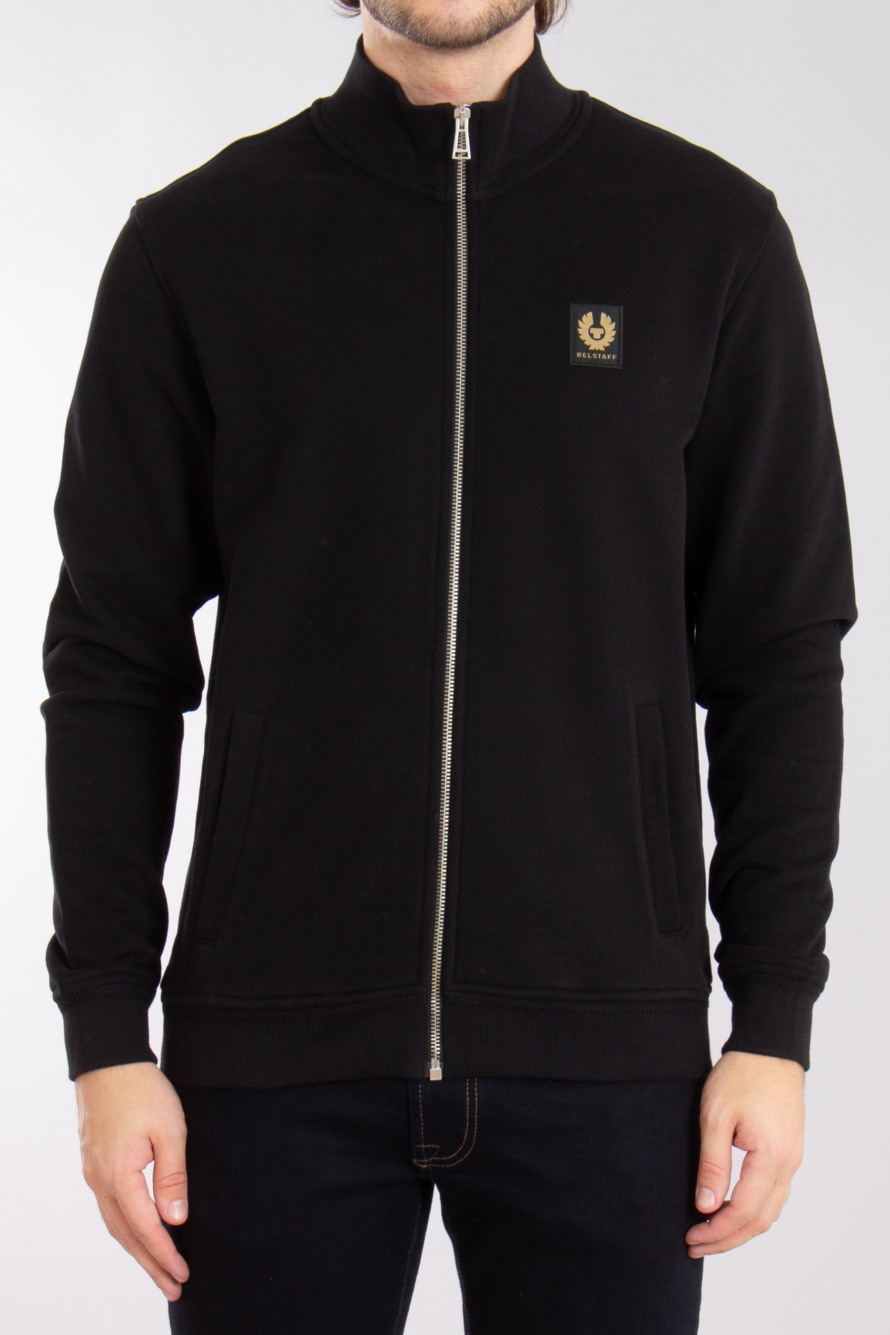 BELSTAFF Loopback Cotton Fleece Full Zip Sweatshirt BELSTAFF Loopback Cotton Fleece Full Zip Sweatshirt