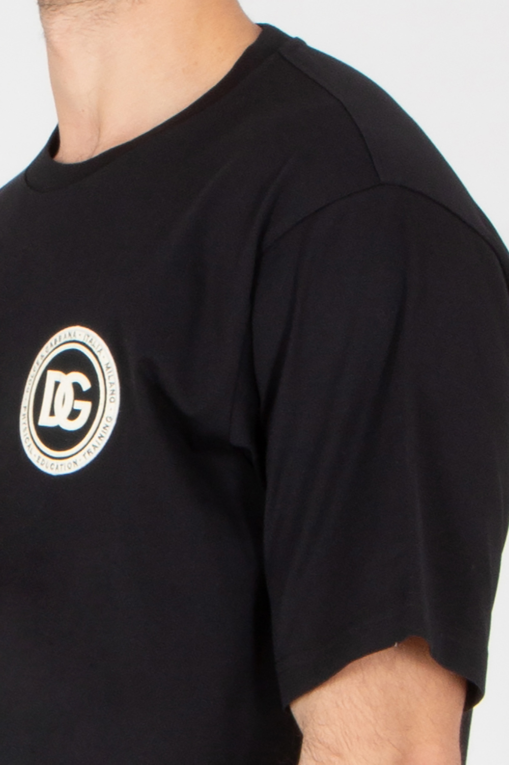 DOLCE & GABBANA Regular Fit Patch Cotton Jersey T-Shirt