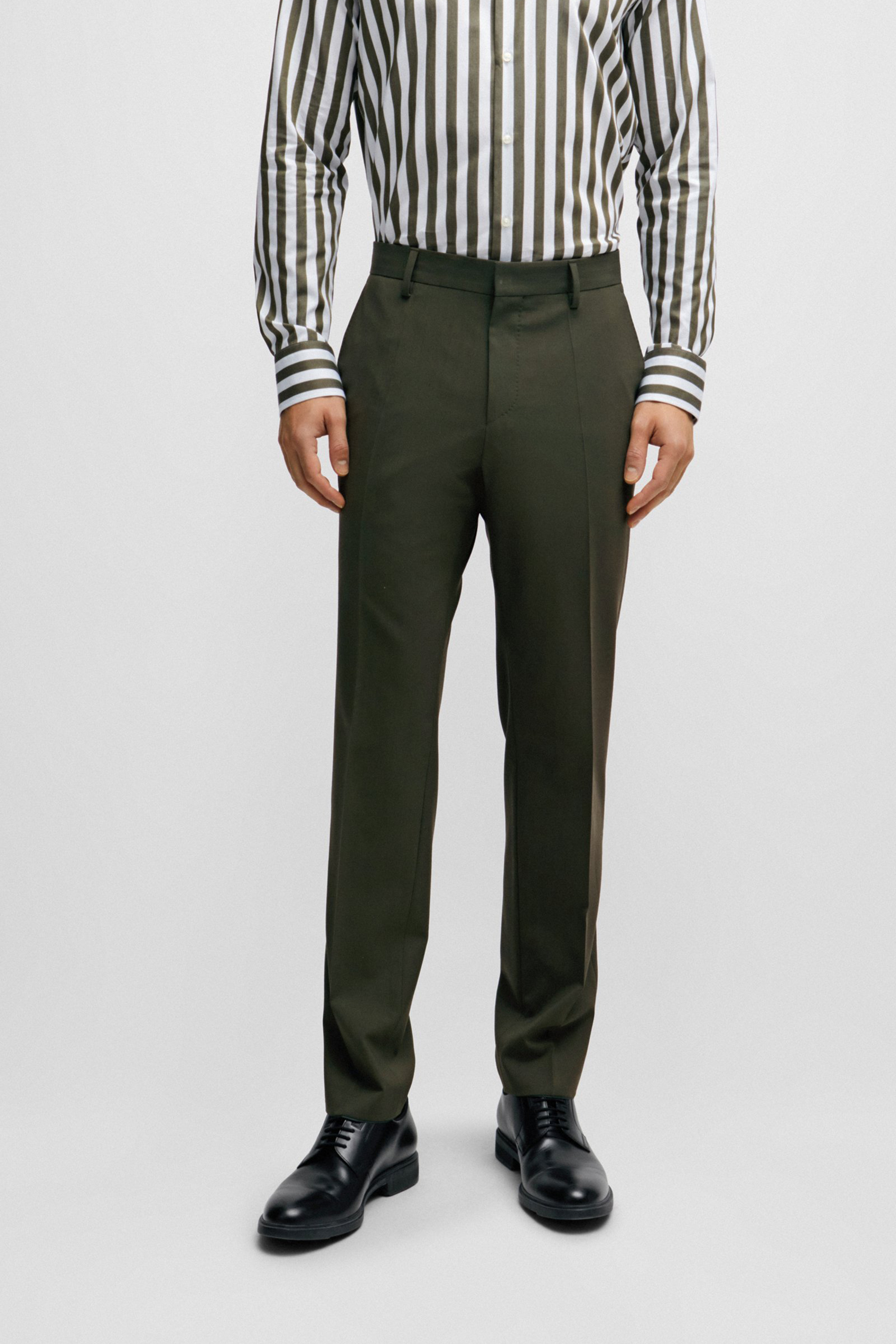 BOSS Slim Fit Virgin Wool Stretch Suit H-Huge BOSS Slim Fit Virgin Wool Stretch Suit H-Huge