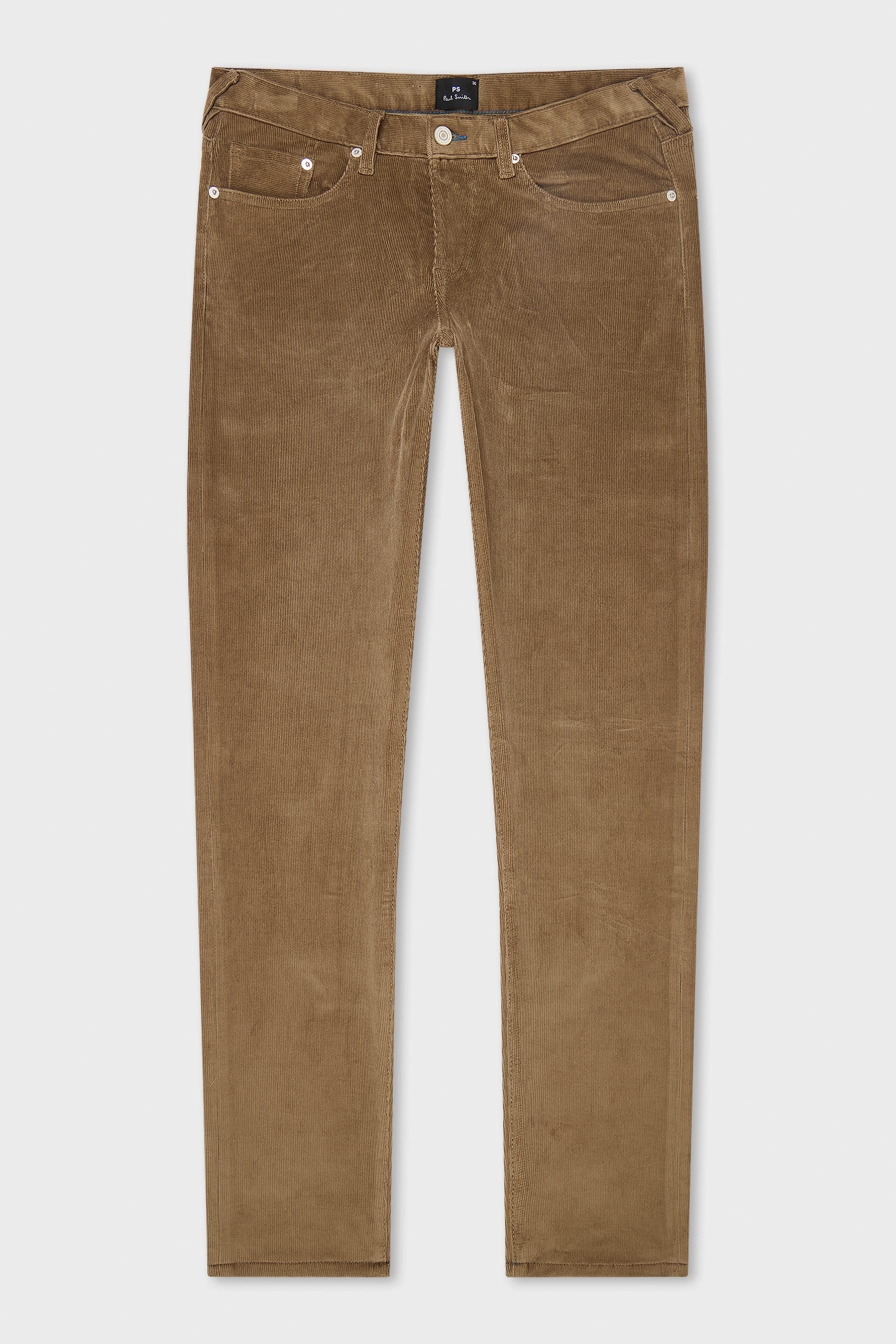 PAUL SMITH Tapered Fit Organic Cotton Stretch Corduroy Jeans Bekleidung, Hosen, Jeans, Khaki