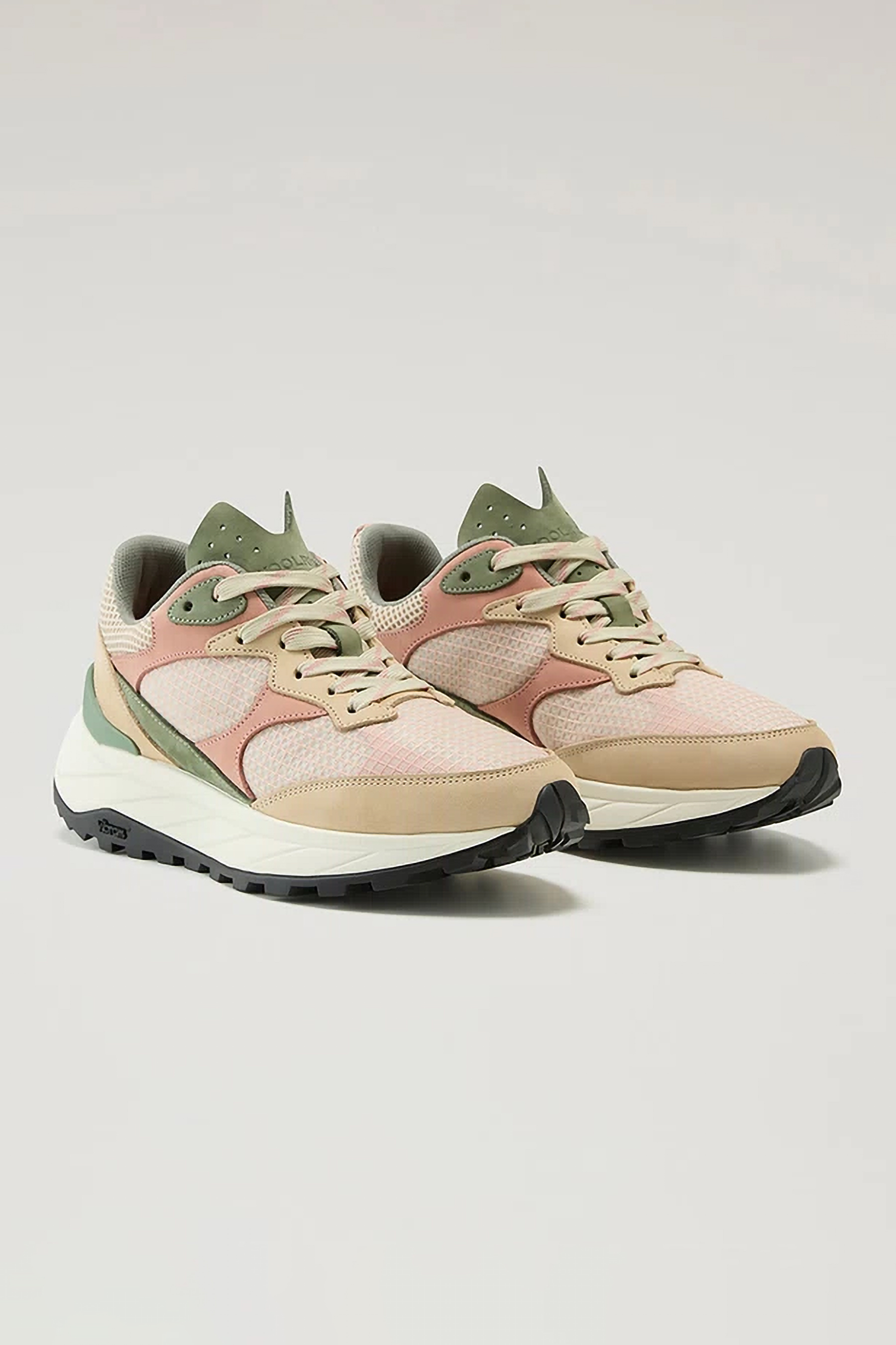 WOOLRICH Nubuk Leather & Ripstop Running Sneakers WOOLRICH Nubuk Leather & Ripstop Running Sneakers